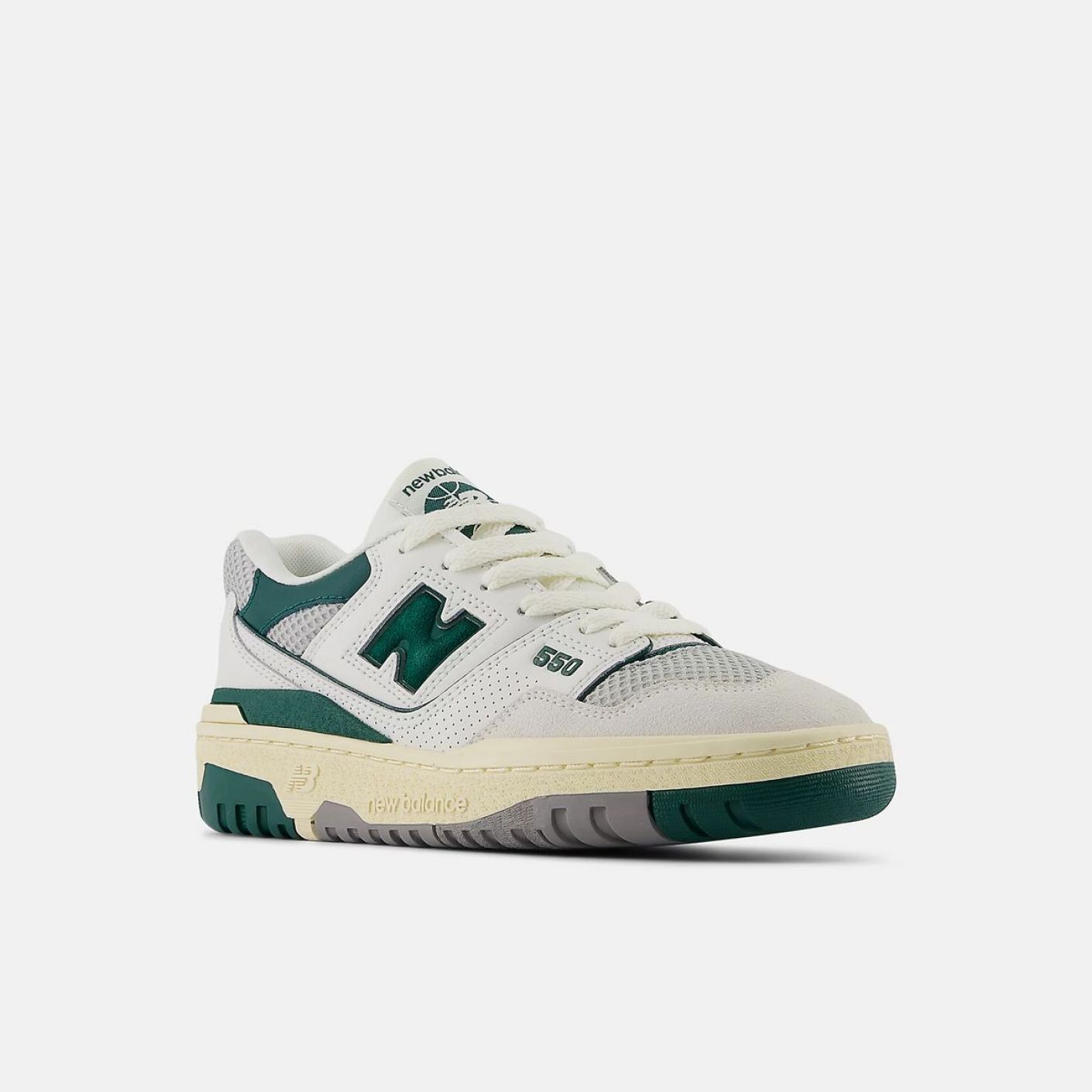 New Balance 550 Sea Salt/White/Marsh Green da Bambini