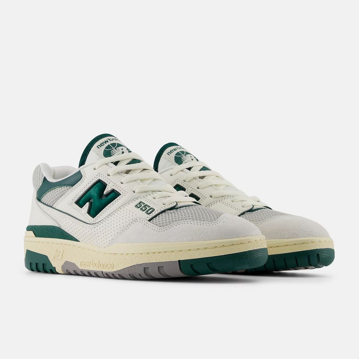 New Balance 550 Sea Salt/White/Marsh Green