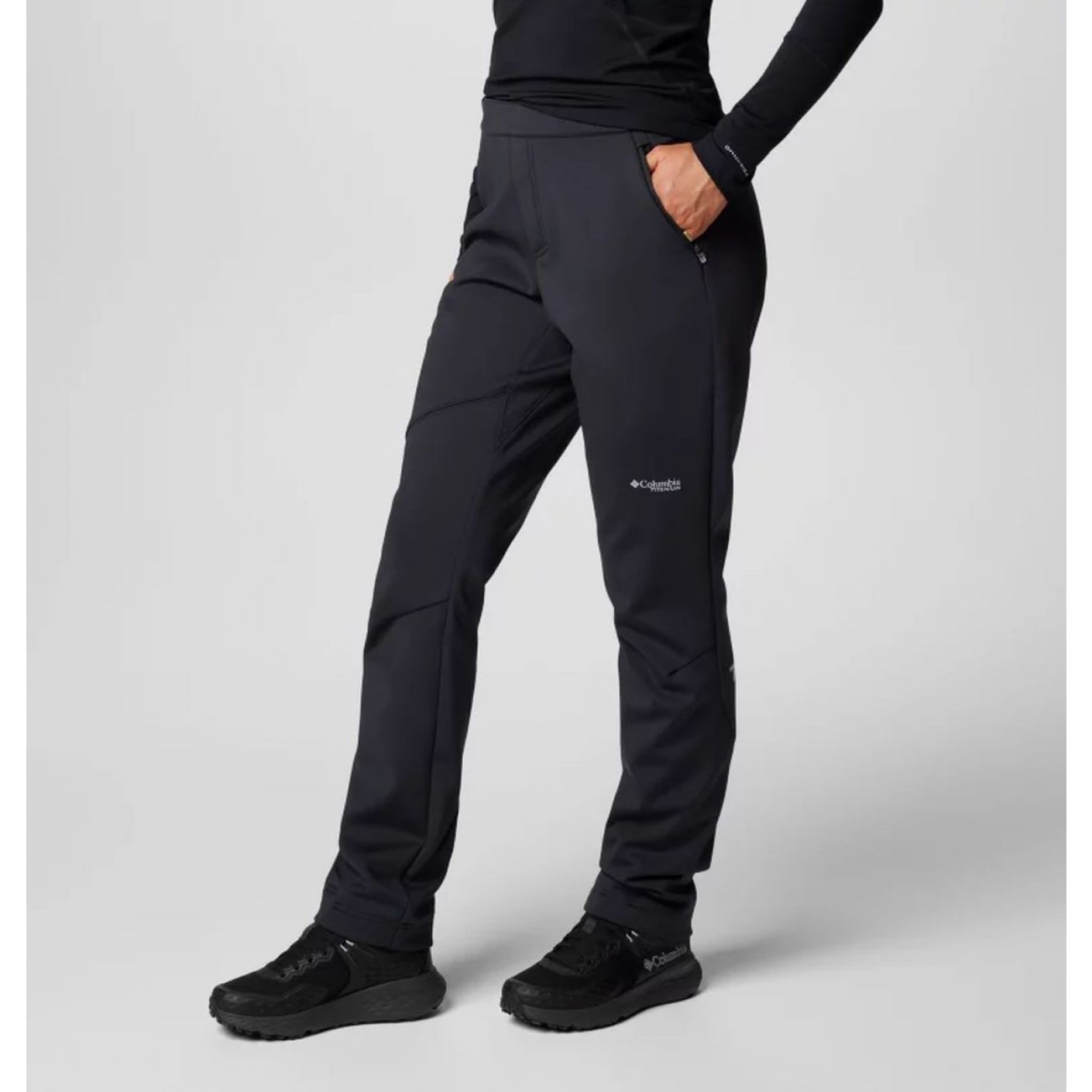 Columbia Pantaloni Softshell Vast Canyon a vita alta Black da Donna