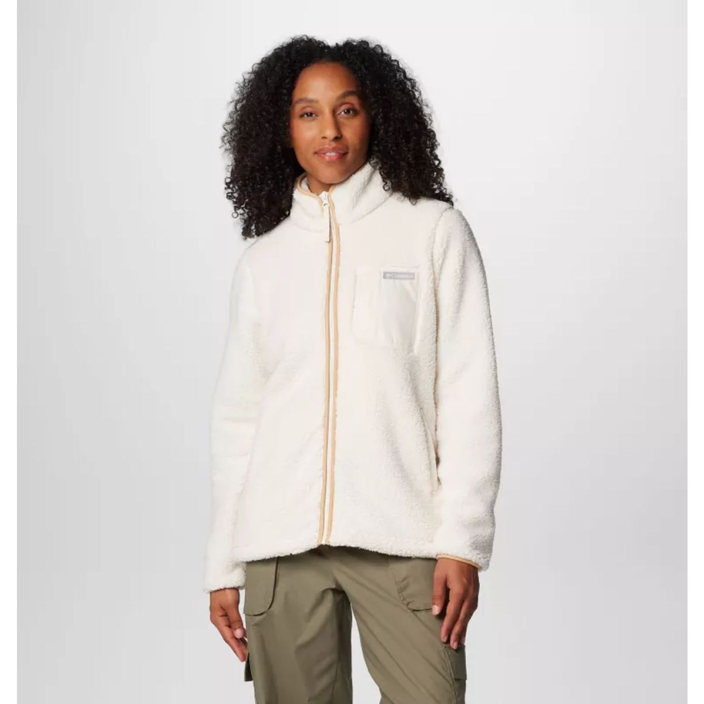 Columbia Jacke aus Sherpa West Bend II Full Zip Chalk für Damen
