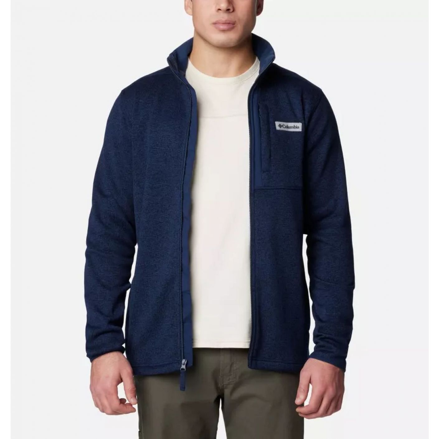 Columbia Giacca in pile Sweater Weather Full Zip Collegiate Navy Heather da Uomo