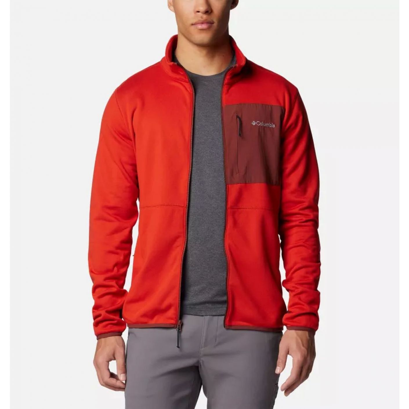 Columbia Giacca tecnica Columbia Hike II Full Zip Sail Red/Spice da Uomo