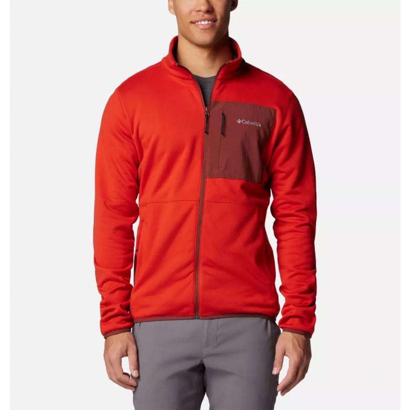 Columbia Giacca tecnica Columbia Hike II Full Zip Sail Red/Spice da Uomo