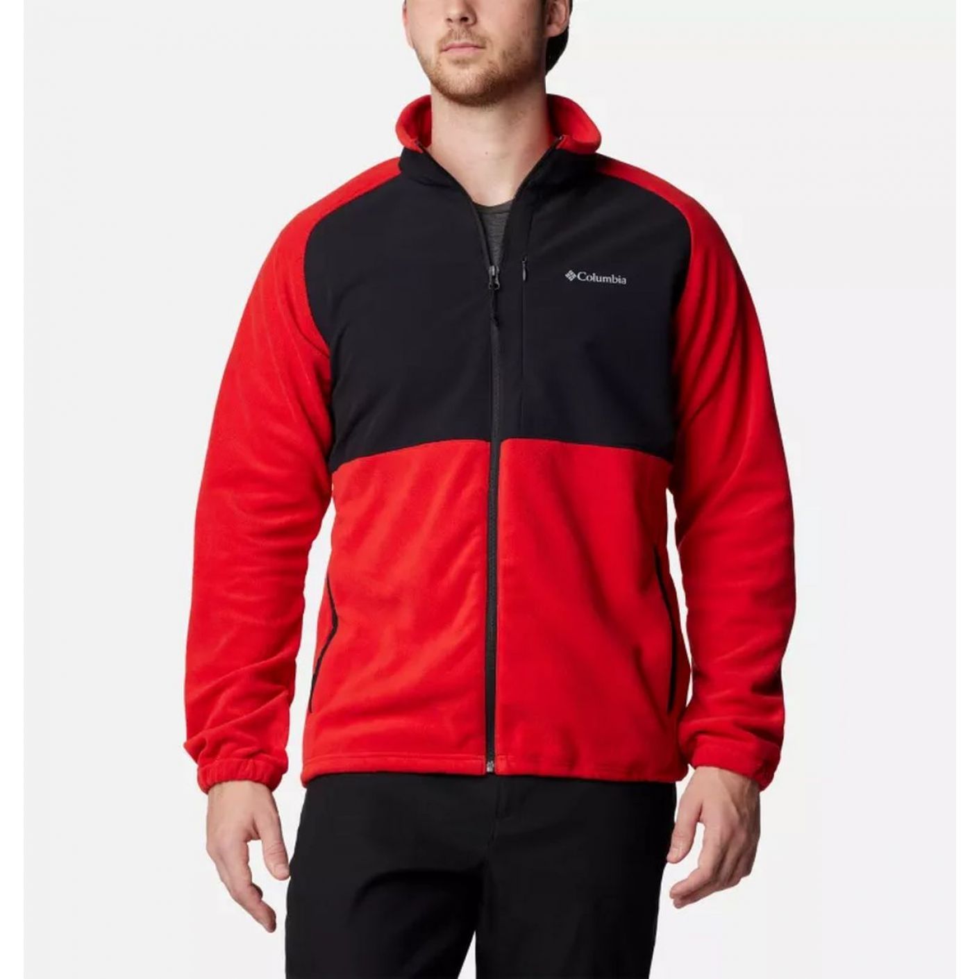 Columbia Giacca in pile Sage Peak Full Zip Sair Red/Black da Uomo