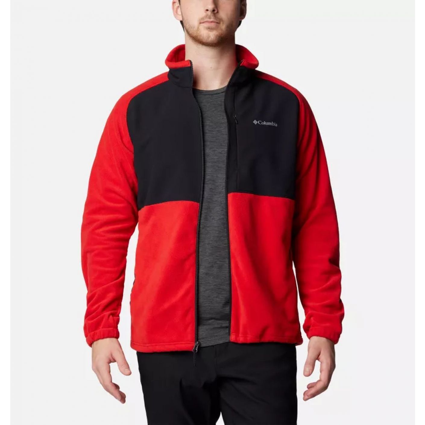 Columbia Giacca in pile Sage Peak Full Zip Sair Red/Black da Uomo