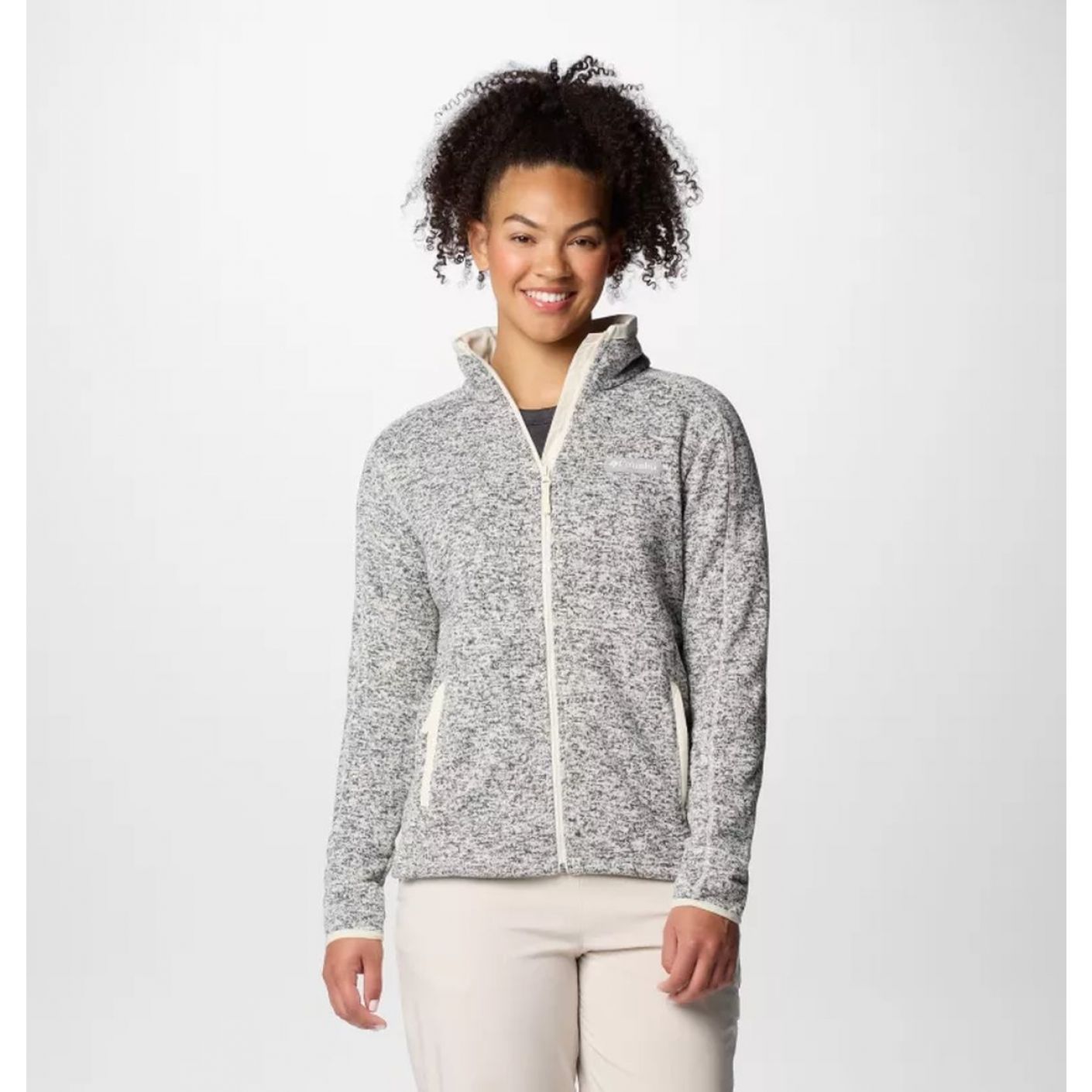 Columbia Giacca in pile Sweater Weather II full zip Chalk Heather da Donna