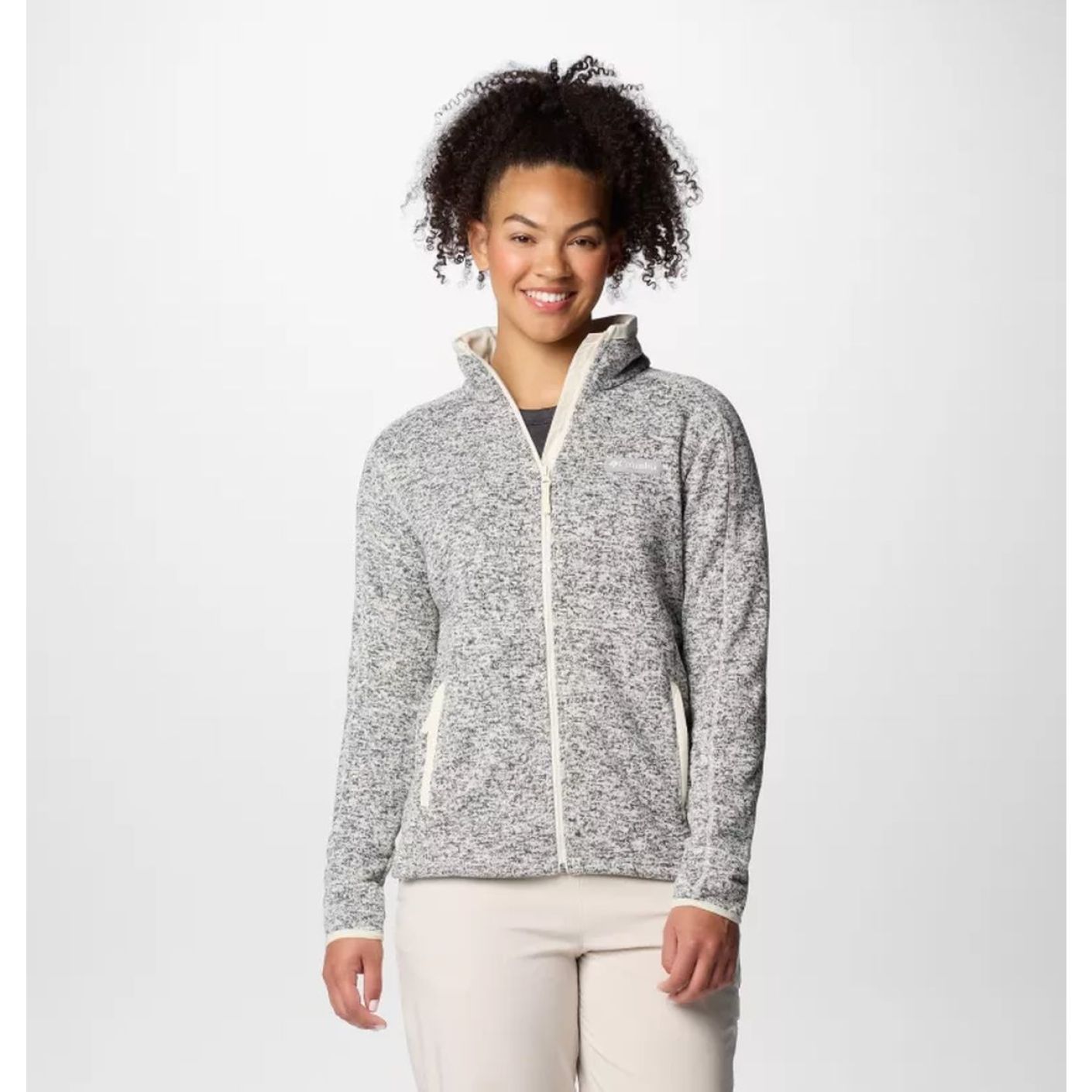 Columbia Sweater Weather II Full Zip Fleece Jacket Chalk Heather for Women