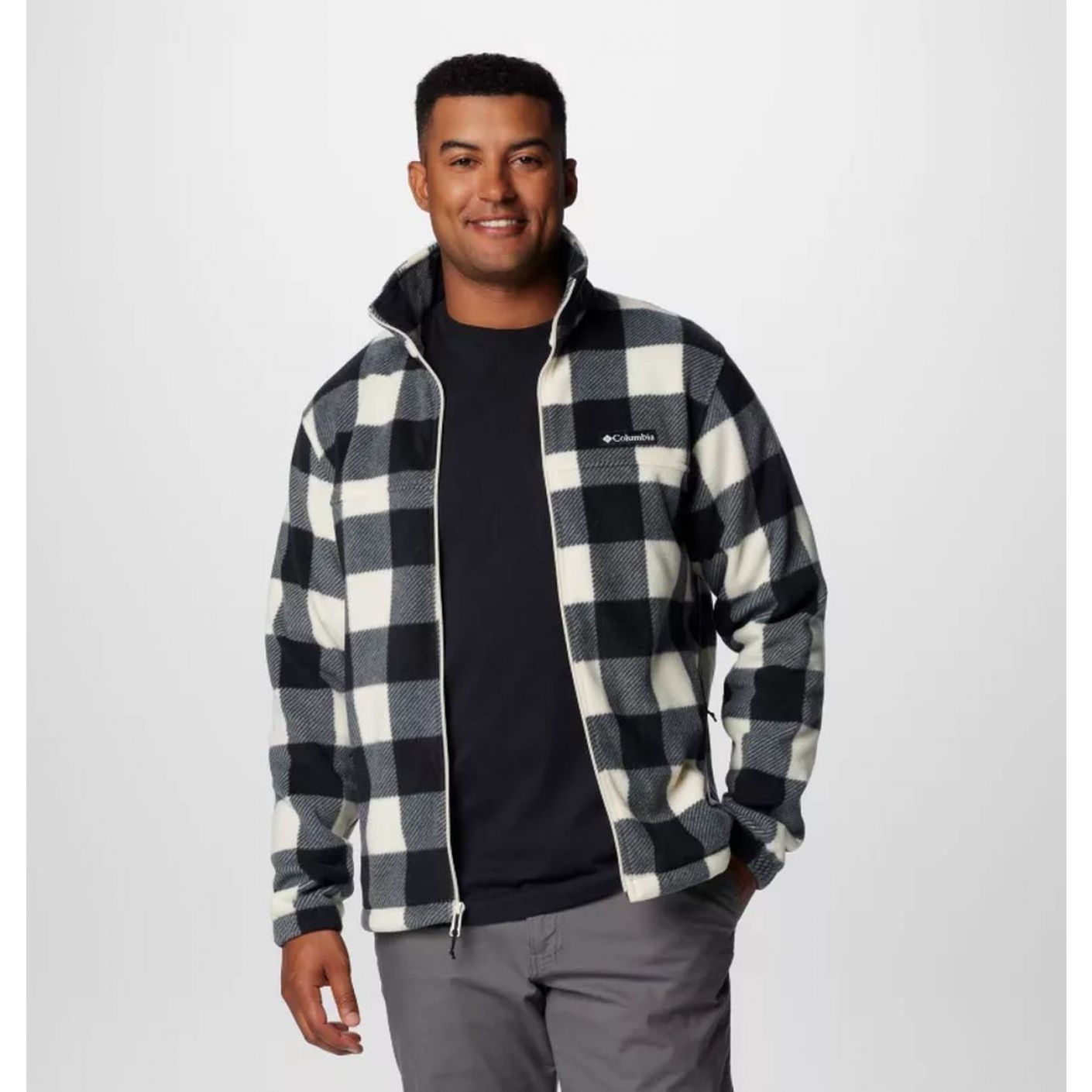 Columbia Pile fantasia Steens Mountain Chalk Check Print da Uomo