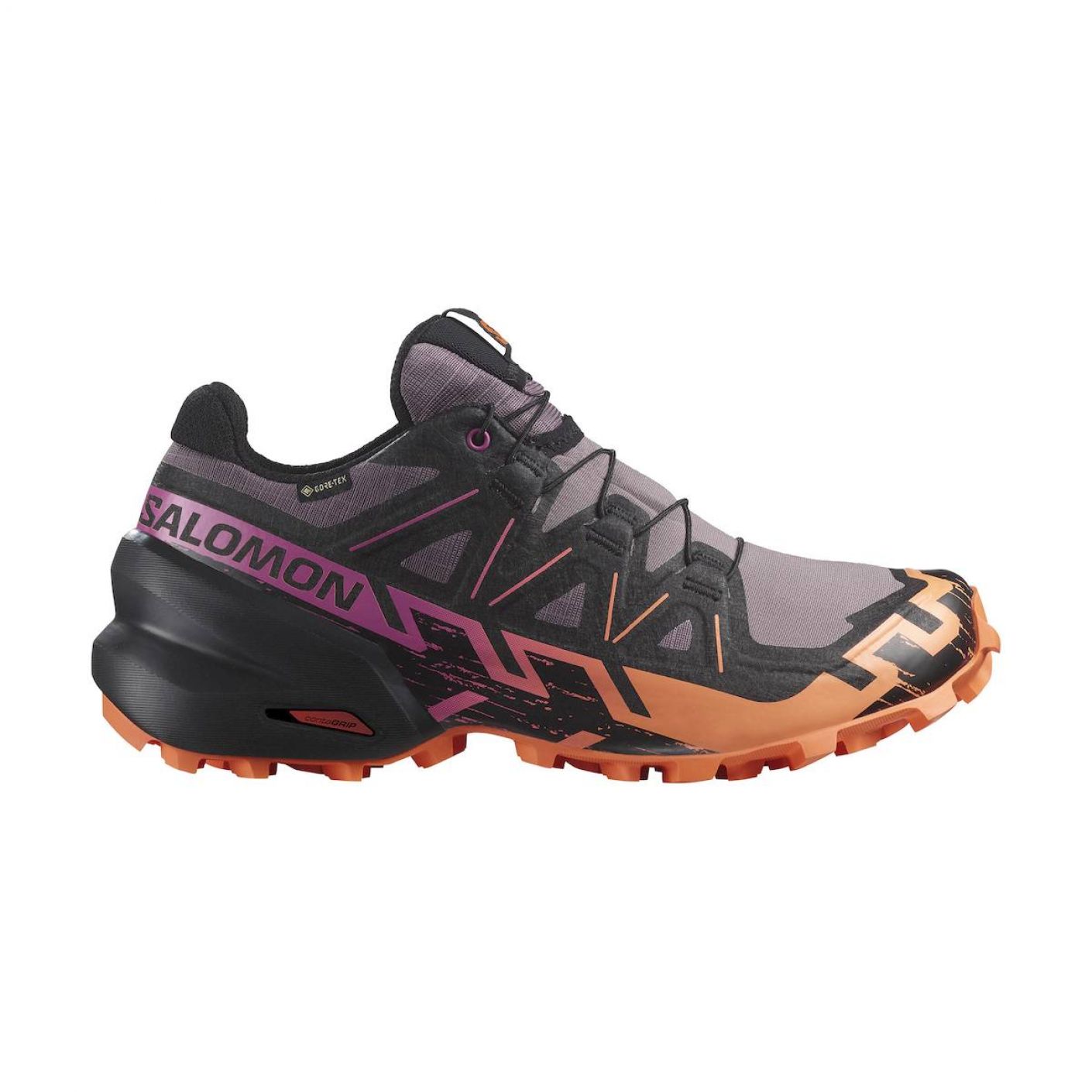 Salomon Speedcross 6 Gtx Moonscape/Black/Bird of Paradise for Women