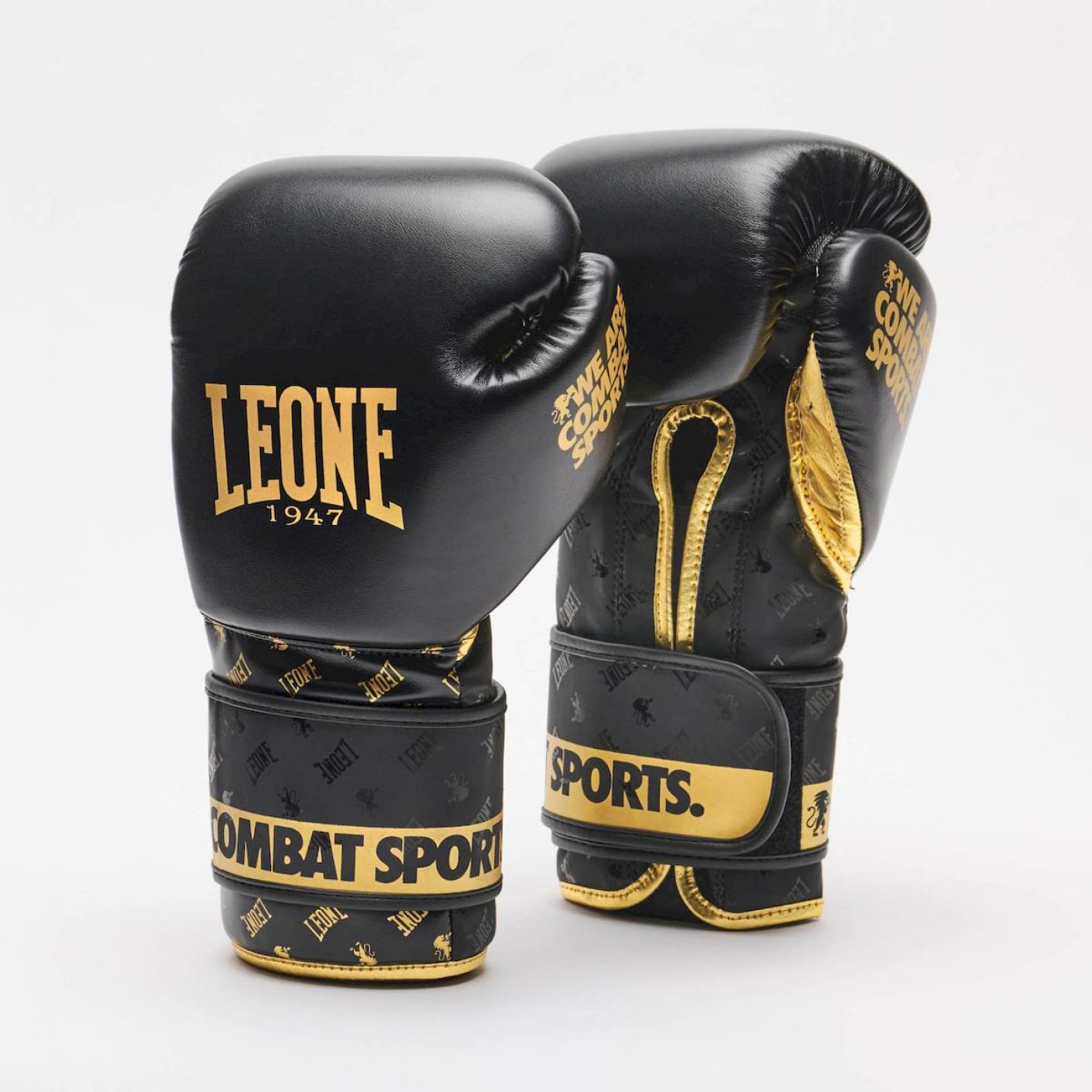 Leone Boxing Gloves DNA Black Leather Back