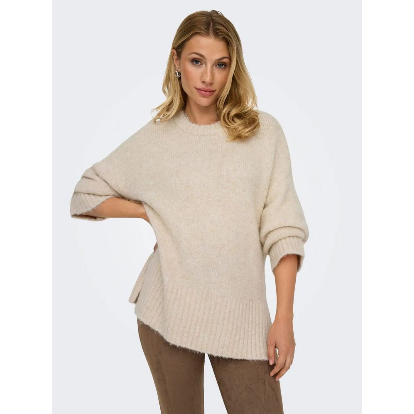 Only Pullover Onlmaggie Birch Melange da Donna