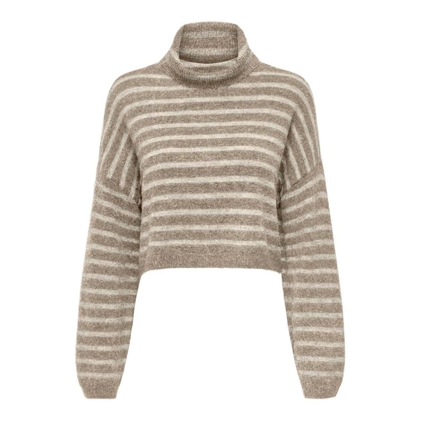 Only Pullover collo alto Onltalio Brown/Weathered Teak da Donna