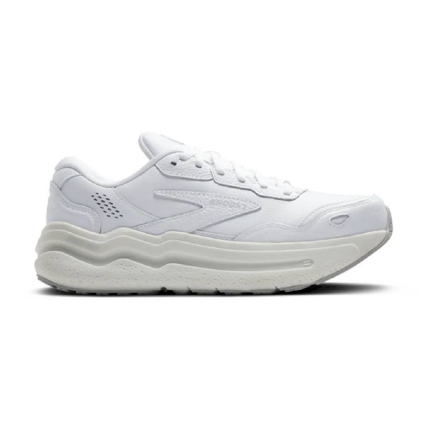 Brooks Ghost Max L White/White in Pelle da Donna