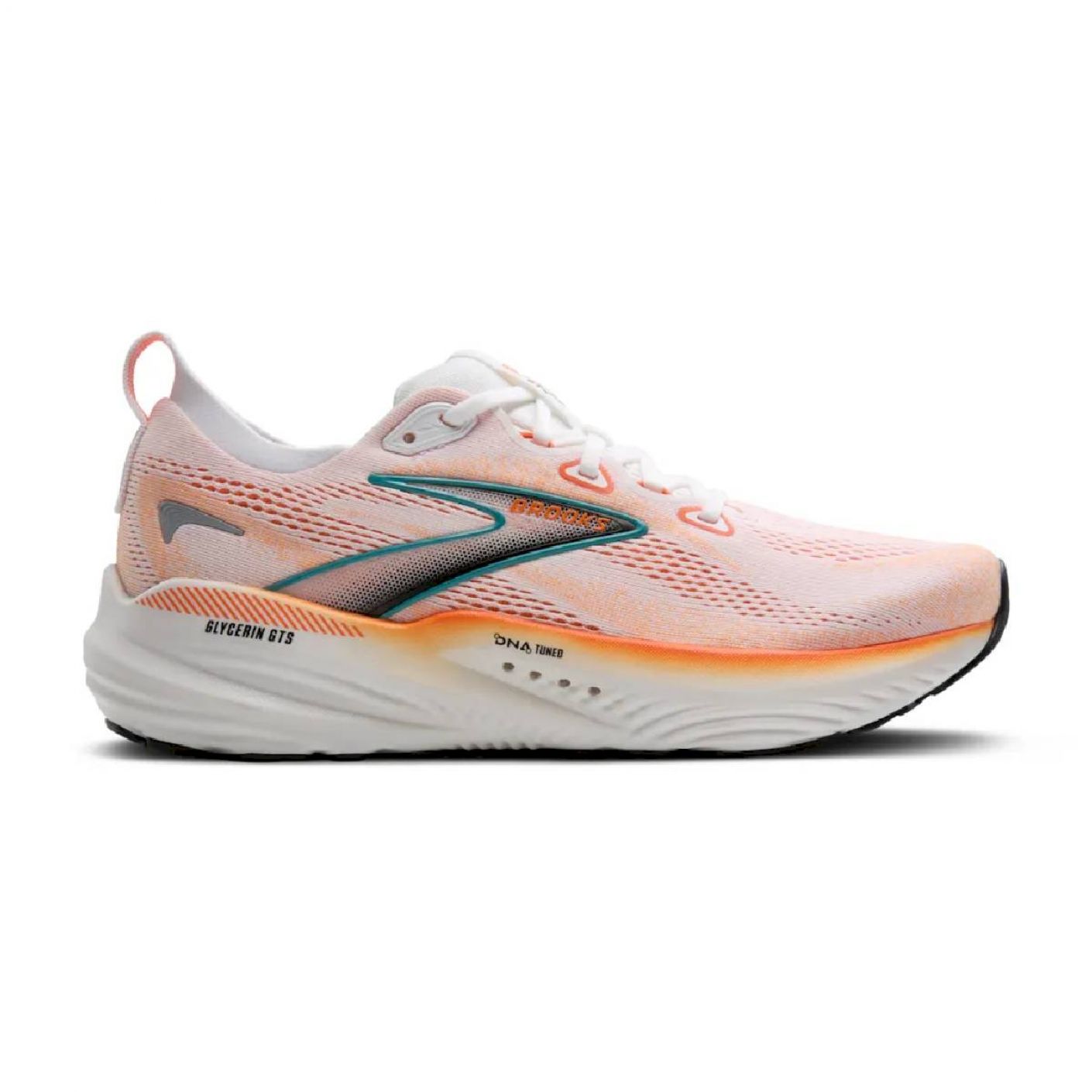 Brooks Glycerin GTS 22 White/Orange/Green Blue Slate da Uomo