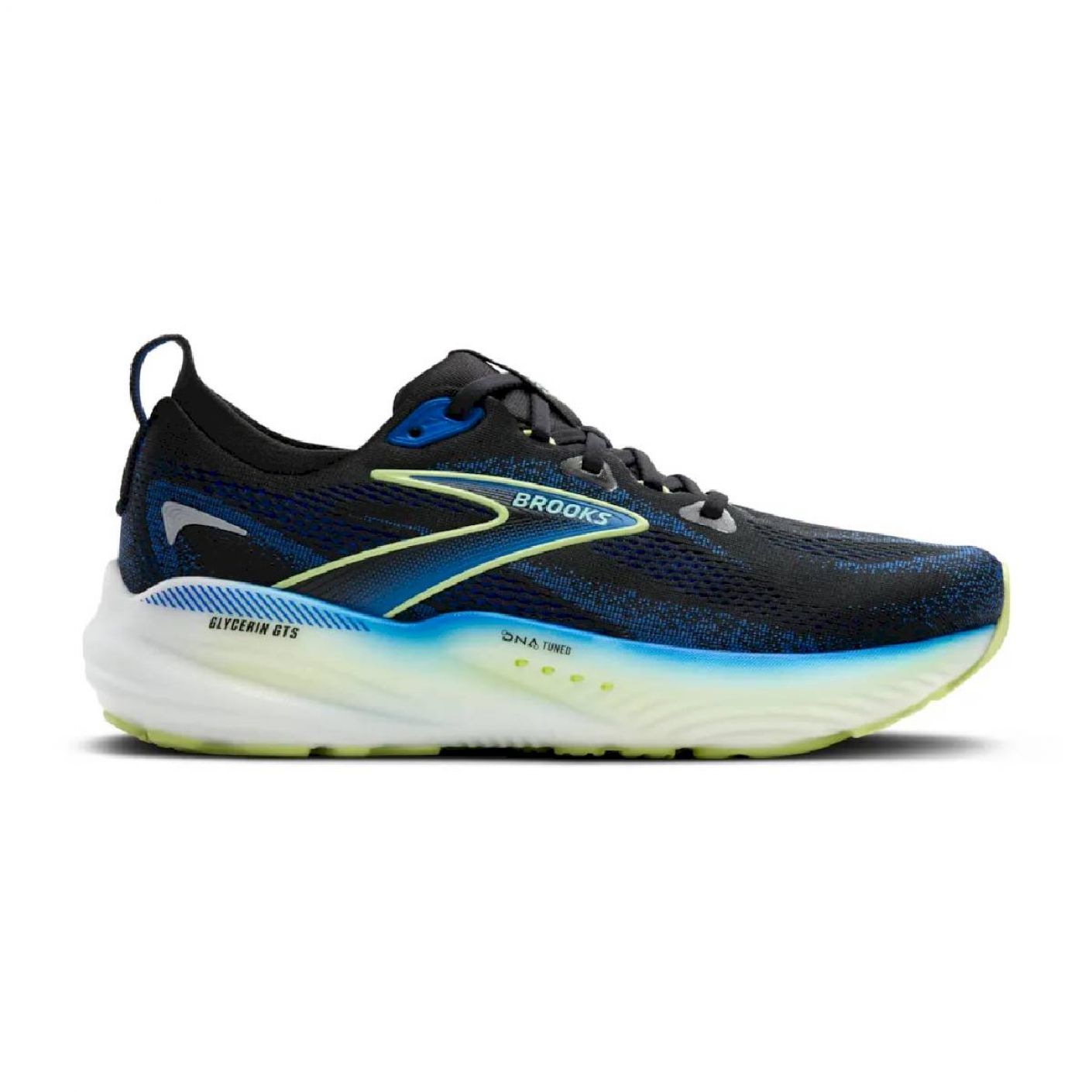 Brooks Glycerin GTS 22 Black/Cobalt/Neo Yellow da Uomo