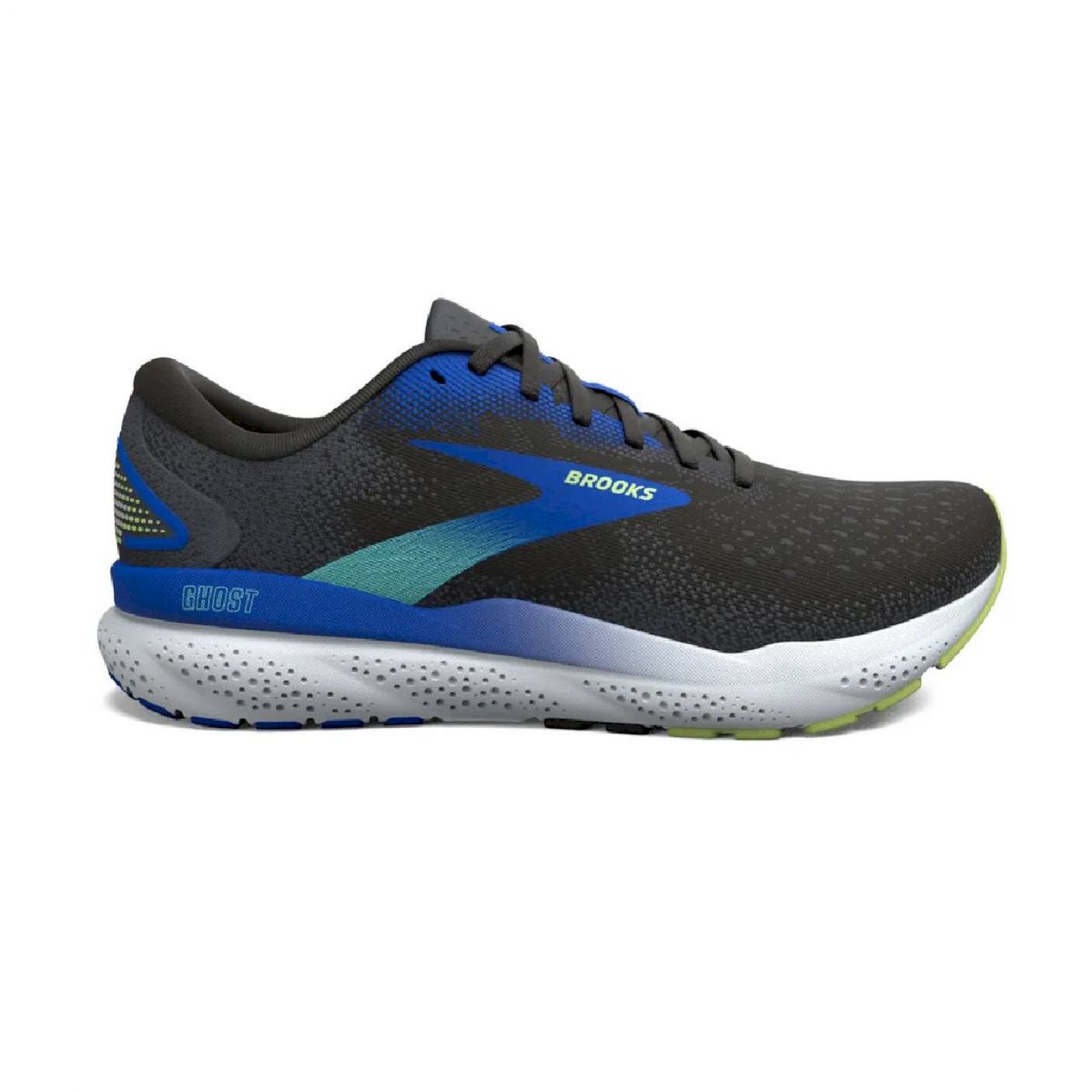 Brooks Ghost 16 Black/Cobalt/Neo Yellow da Uomo