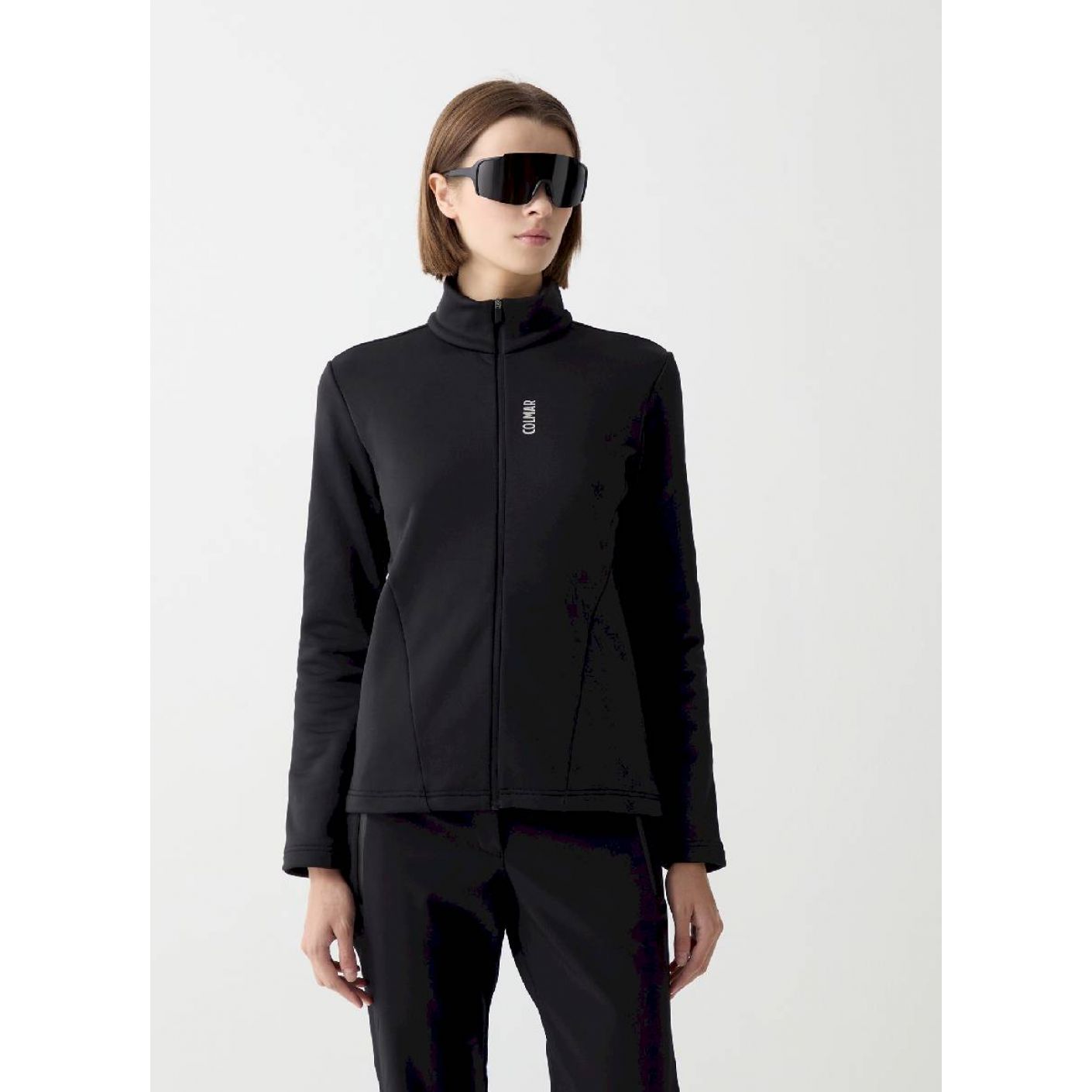 Colmar Maglia Sottogiacca Stretch Full Zip Nero da Donna