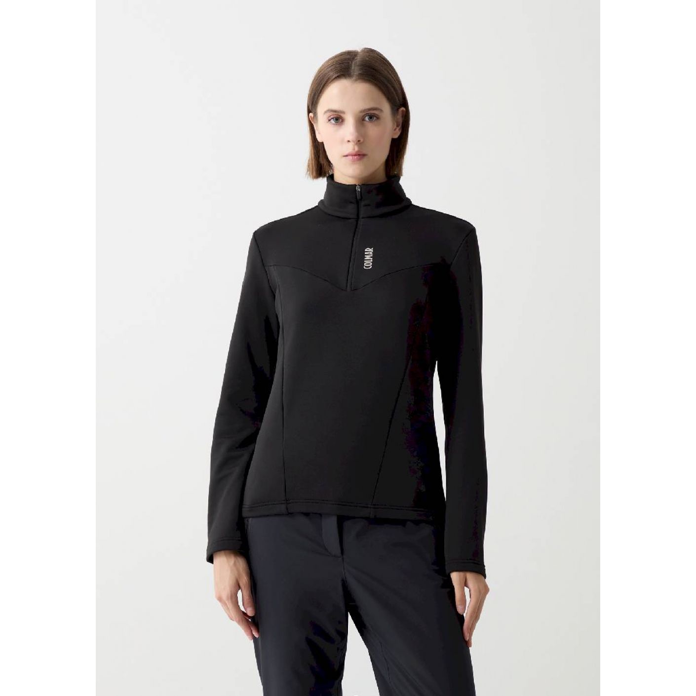 Colmar Maglia Sottogiacca Stretch Mezza Zip Nero da Donna