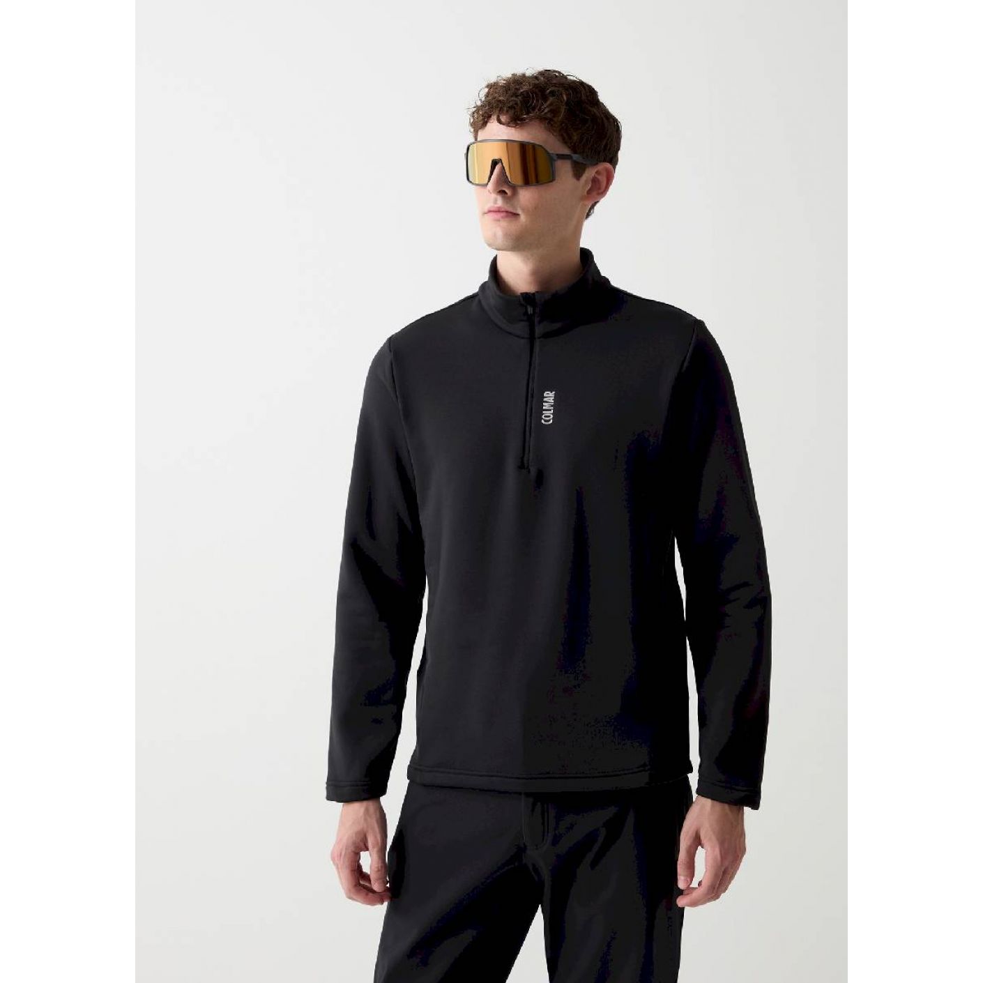 Colmar Maglia Sottogiacca Stretch Mezza Zip Nero da Uomo