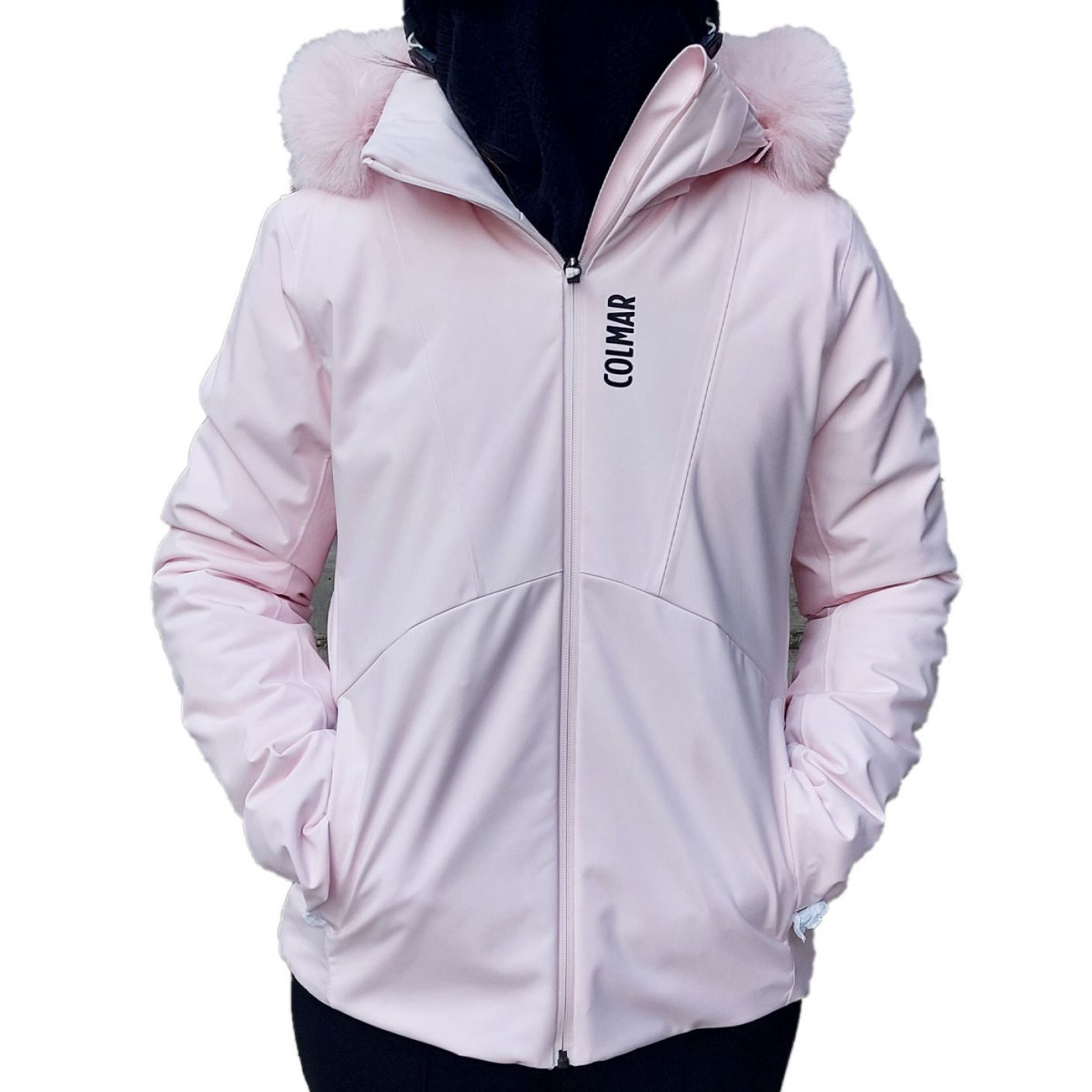 Colmar Giaccha Sci Donna Sapporo Rosa con Pelliccia Eco