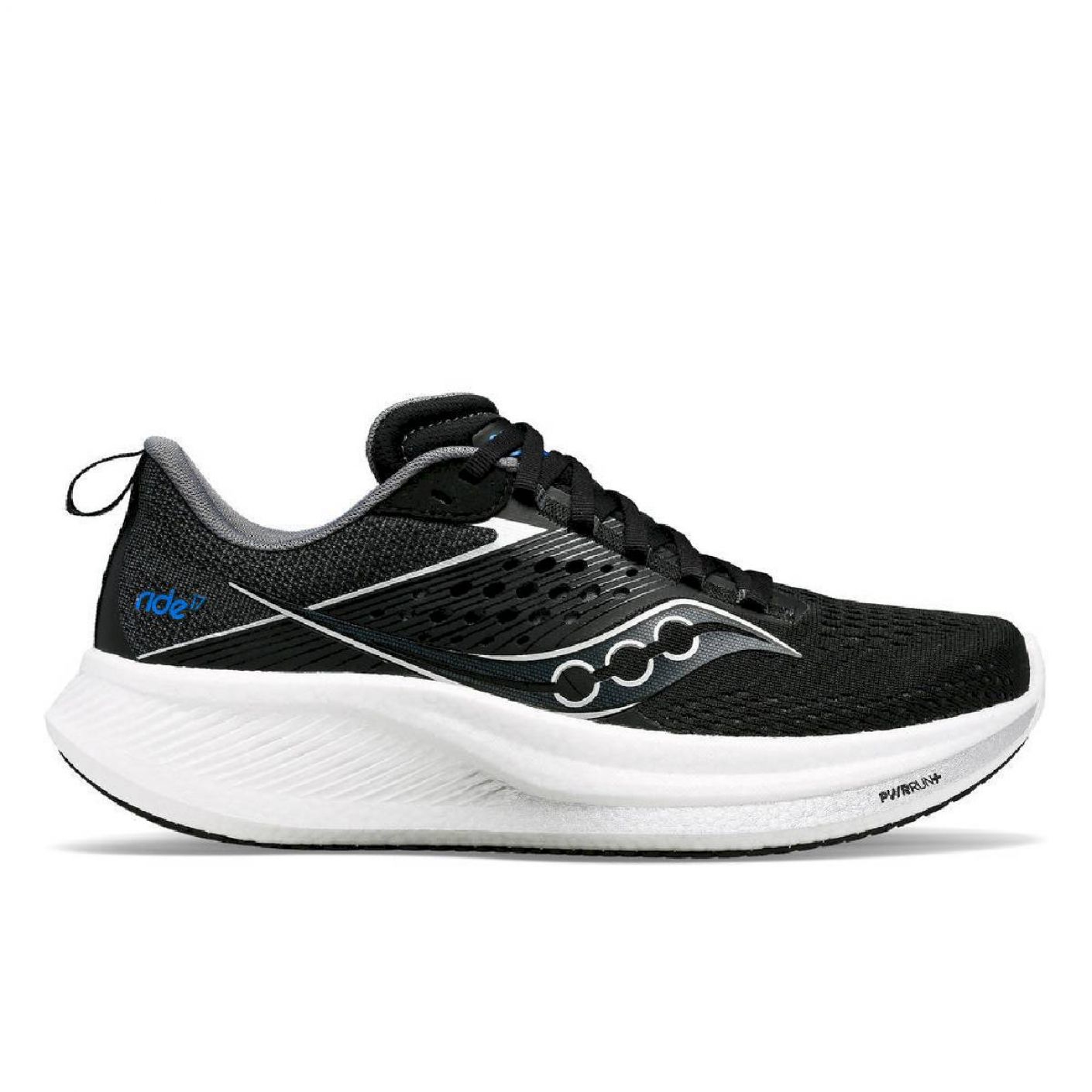 Saucony Ride 17 Black/White da Uomo