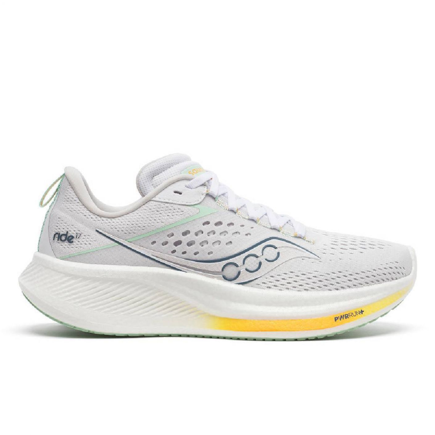 Saucony Ride 17 White/Peel da Donna