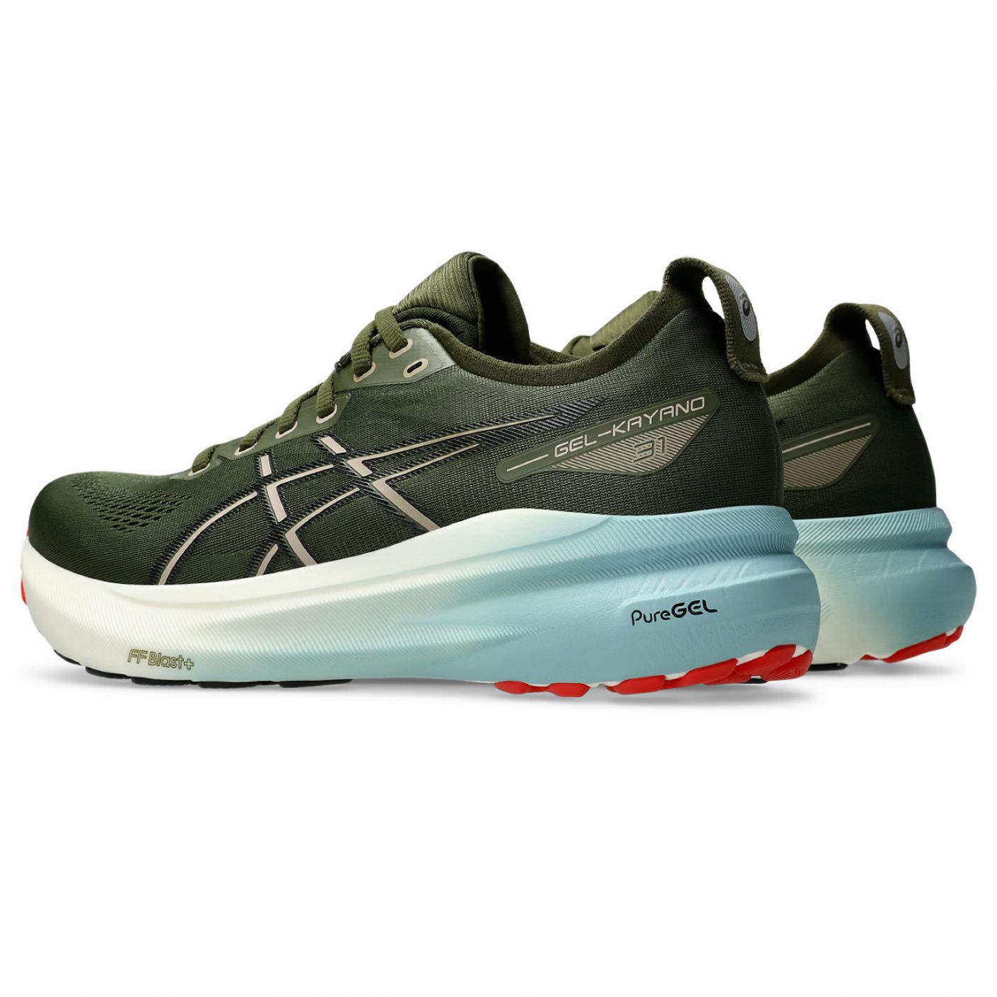 Asics Gel Kayano 31 Smog Green/Black da Uomo