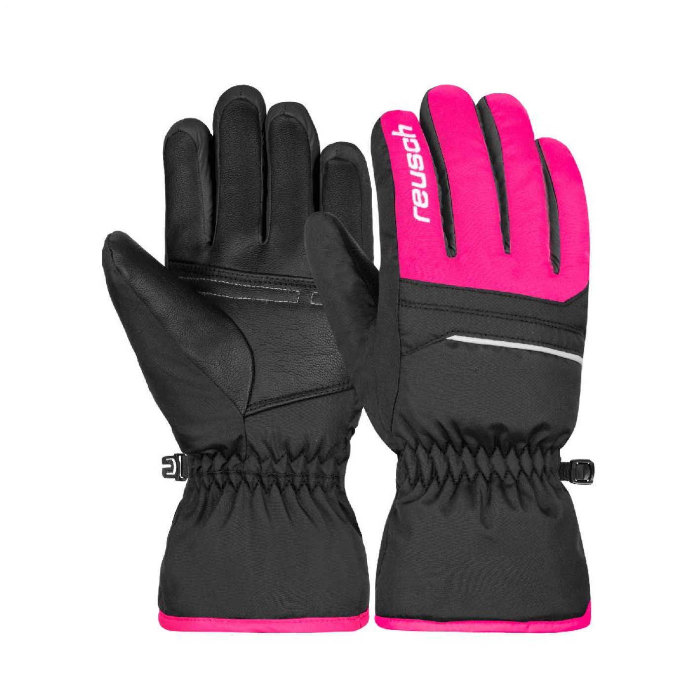 Reusch Guanti Alan da Bambina Black/Pink Glow
