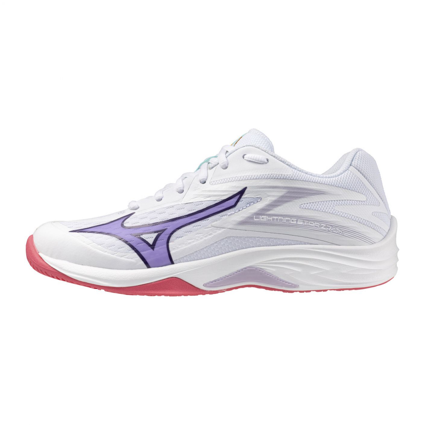 Mizuno Lightning Star Z7 Jr White/Violet Indigo/Camellia Rose da Bambina