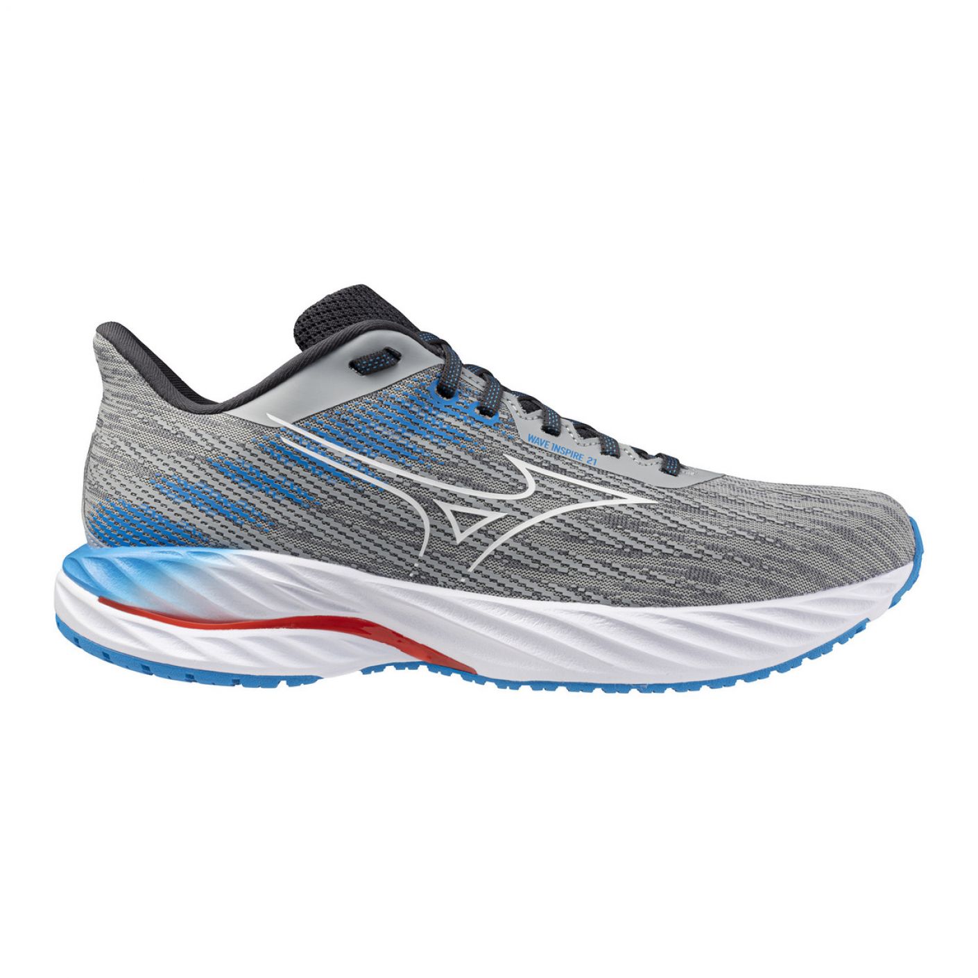 Mizuno Wave Inspire 21 Pearl Blue/White/Blue Pace da Uomo