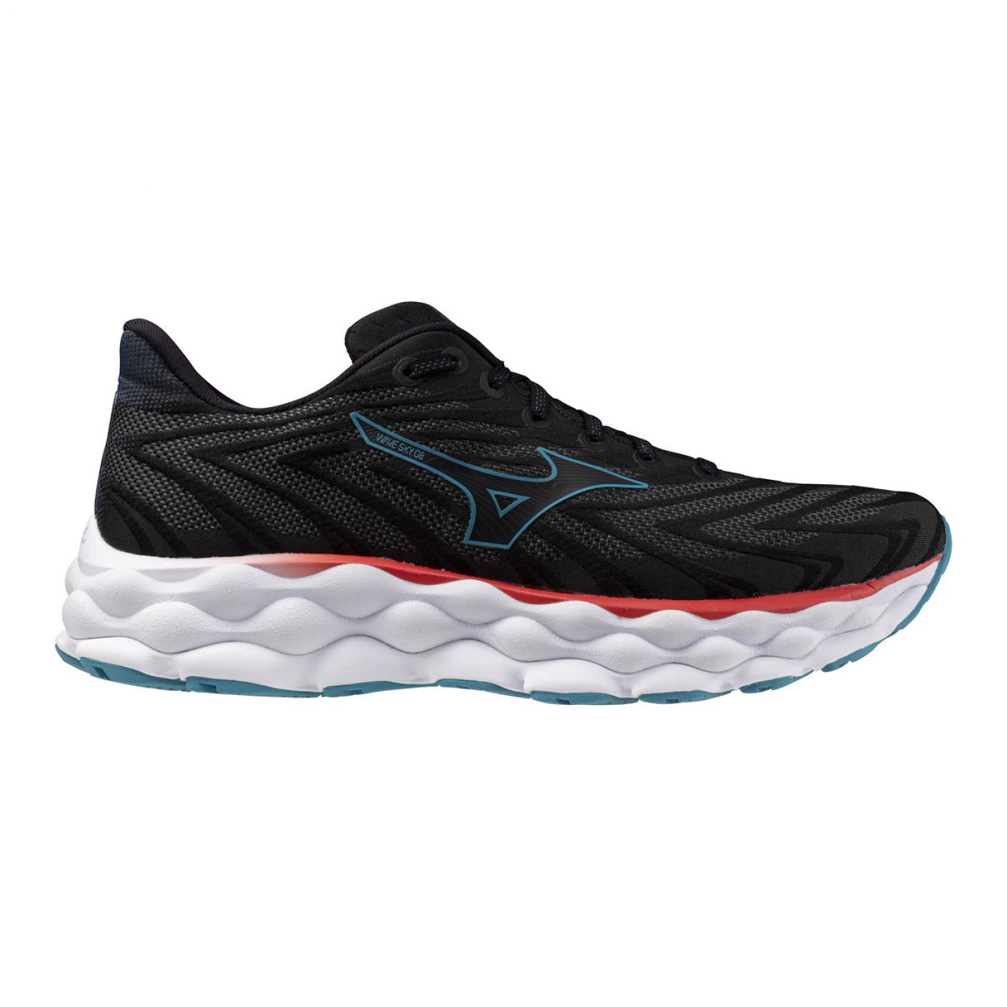 Mizuno Wave Sky 8 Black/Black/Enamel Blue da Uomo