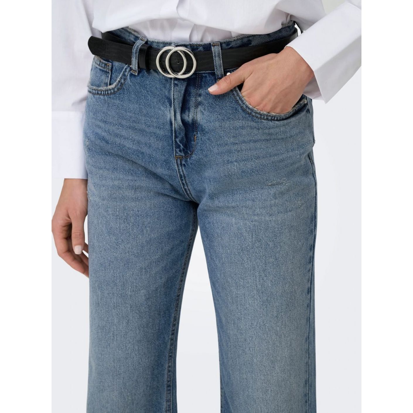 Only Onlella Jeans mit mittlerer Taille, Blue Denim für Damen