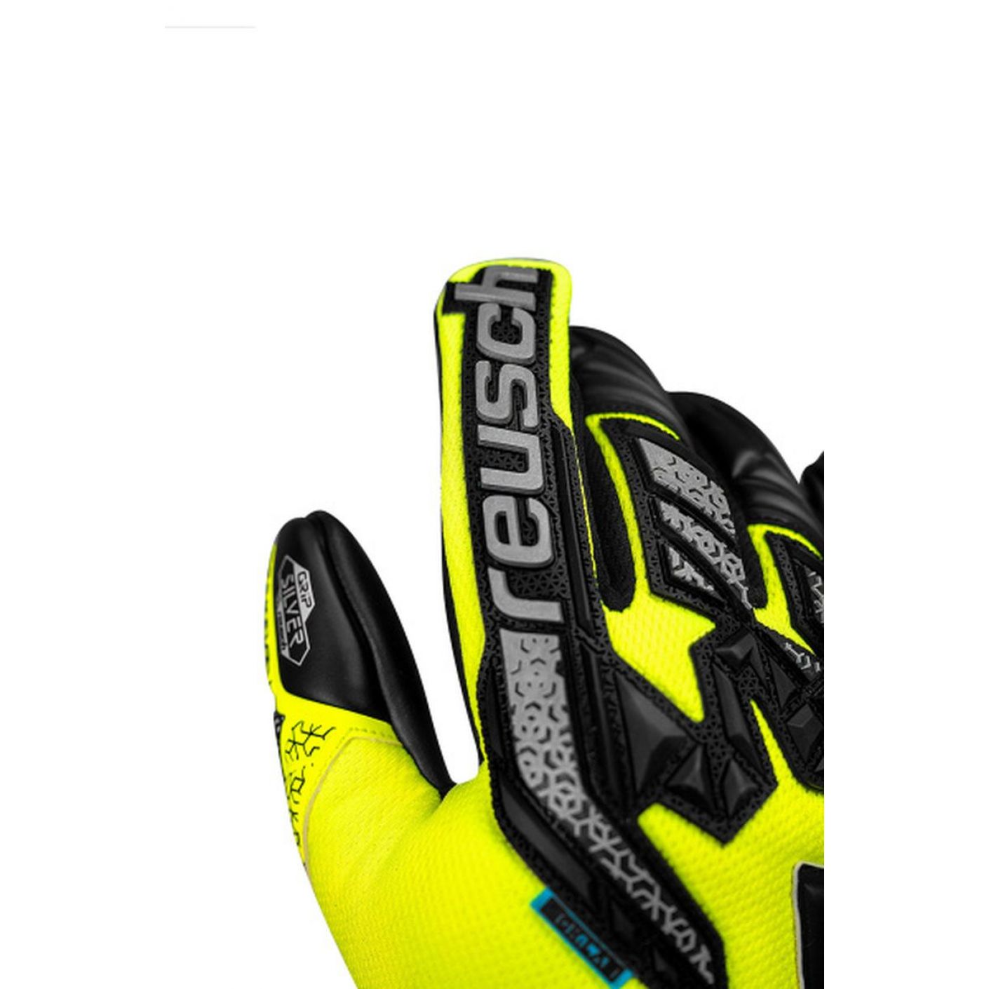 Reusch Guanti Attrakt Freegel Silver Safe Yellow/Silver/Black