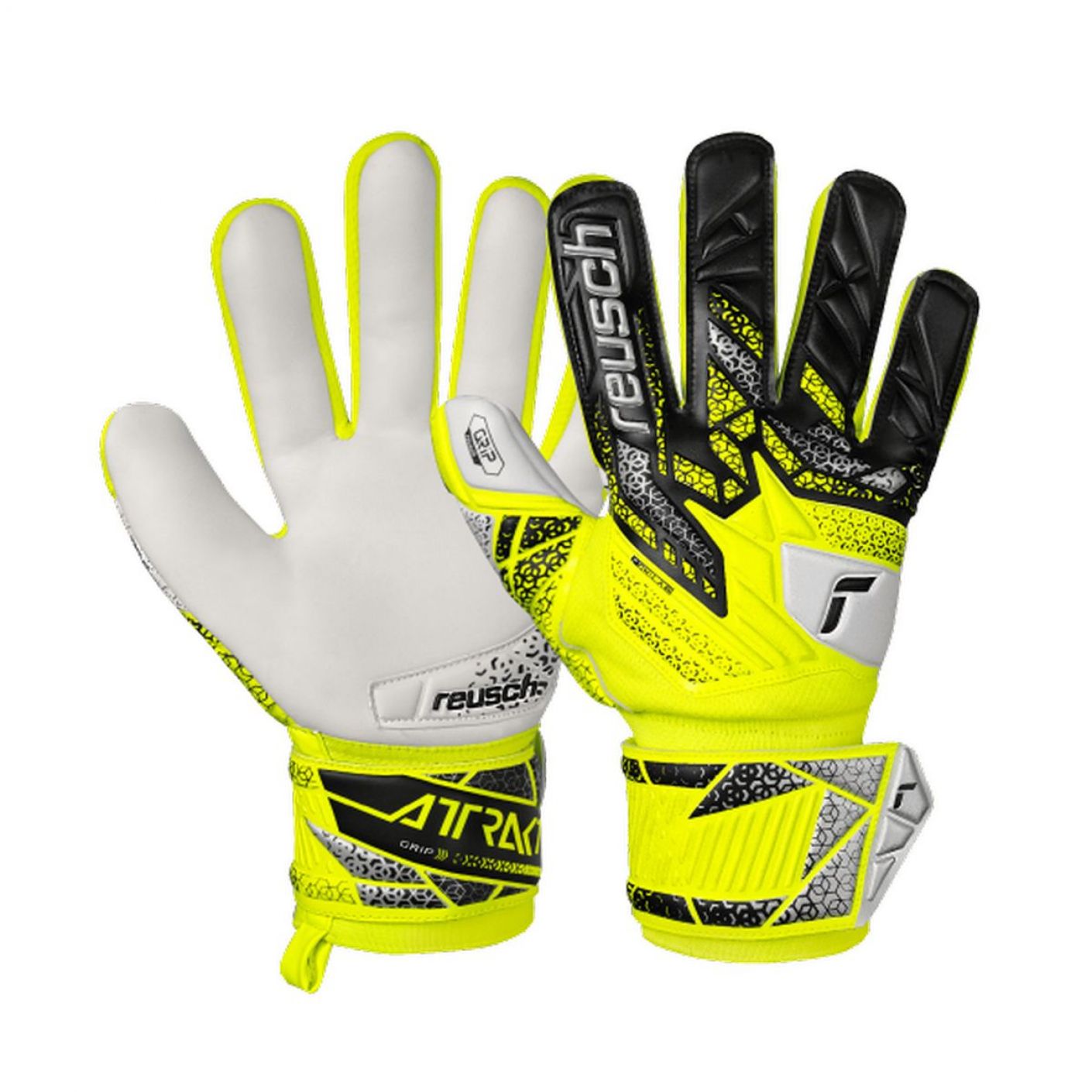 Reusch Guanti Attrakt Grip Junior Safe Yellow/Silver