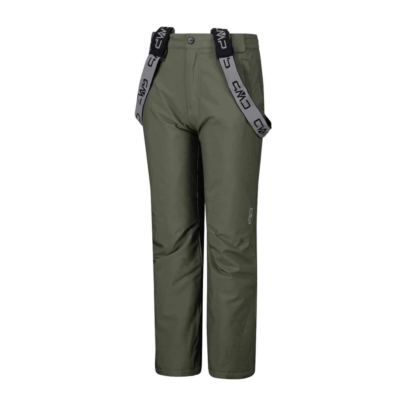 CMP Clima Protect Ski-Latzhose aus olivgrünem Twill