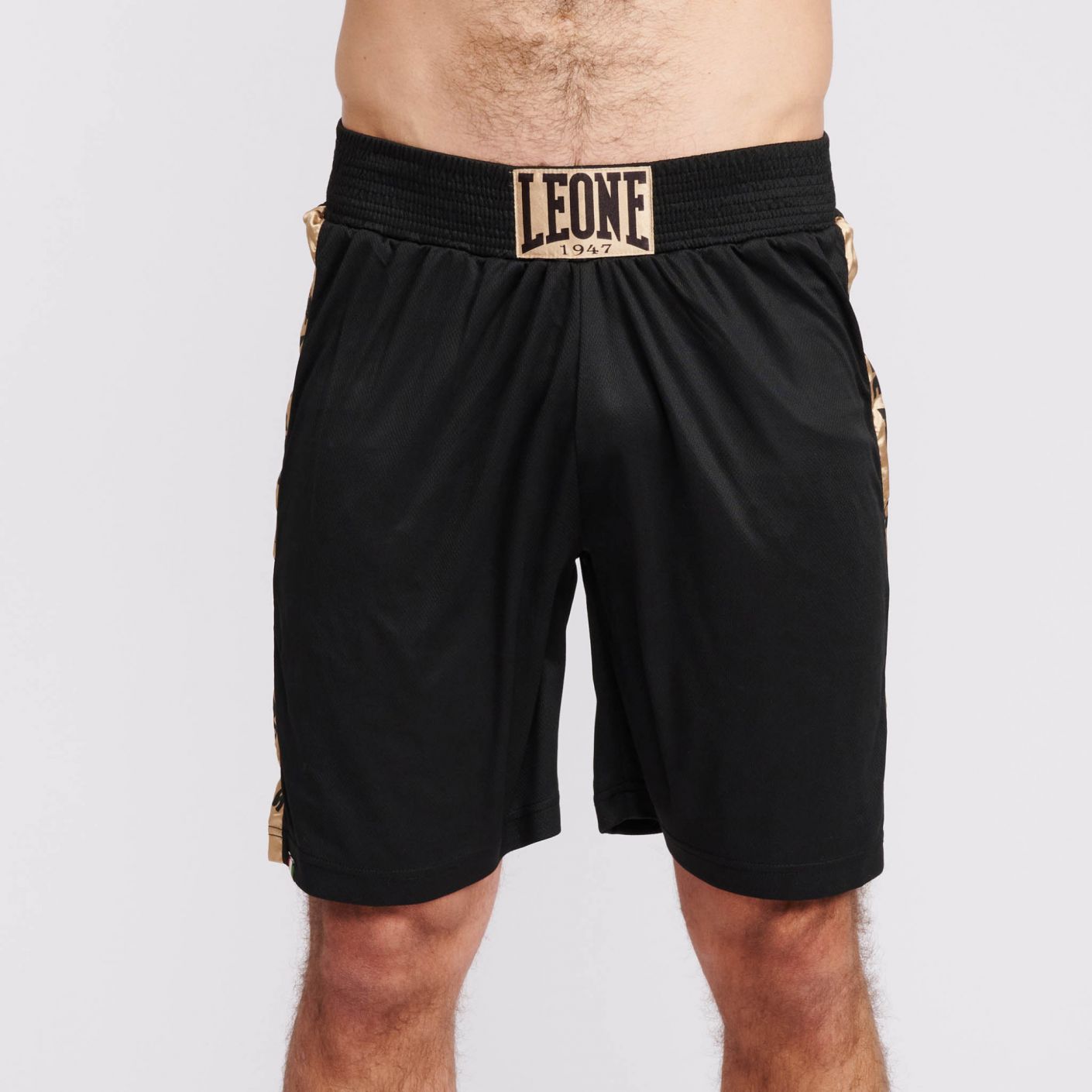 Leone Pantaloncino Boxe DNA Nero da Uomo