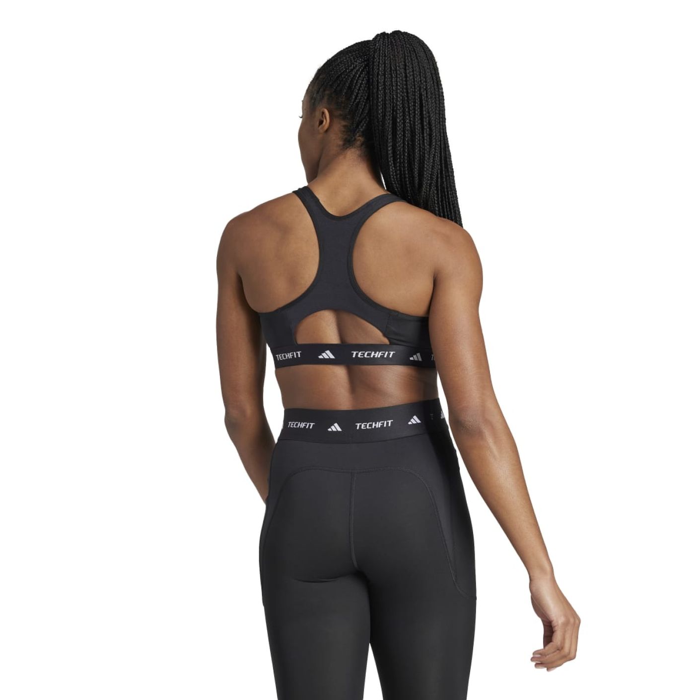 Adidas TECHFIT Schwarzer Sport-BH für Damen