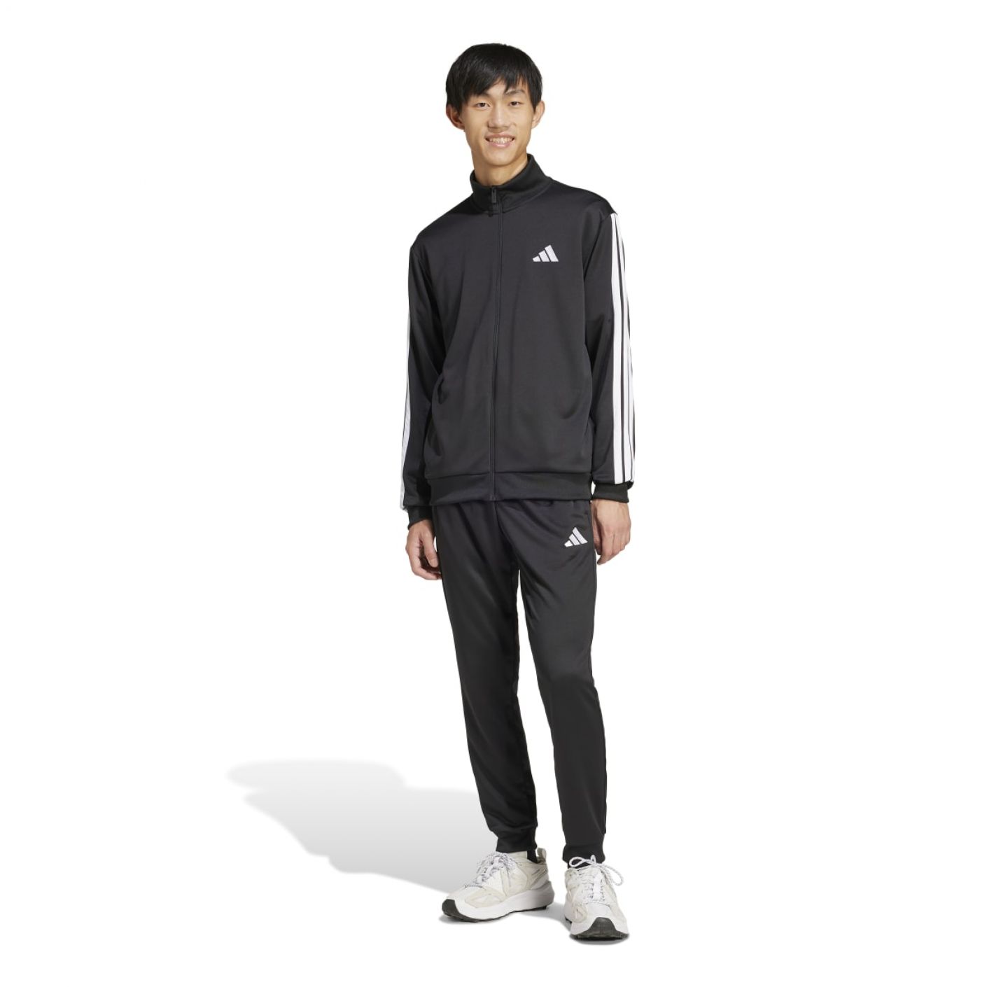 Adidas Tuta Sportswear Basic 3-Stripes French Terry Nera da Uomo