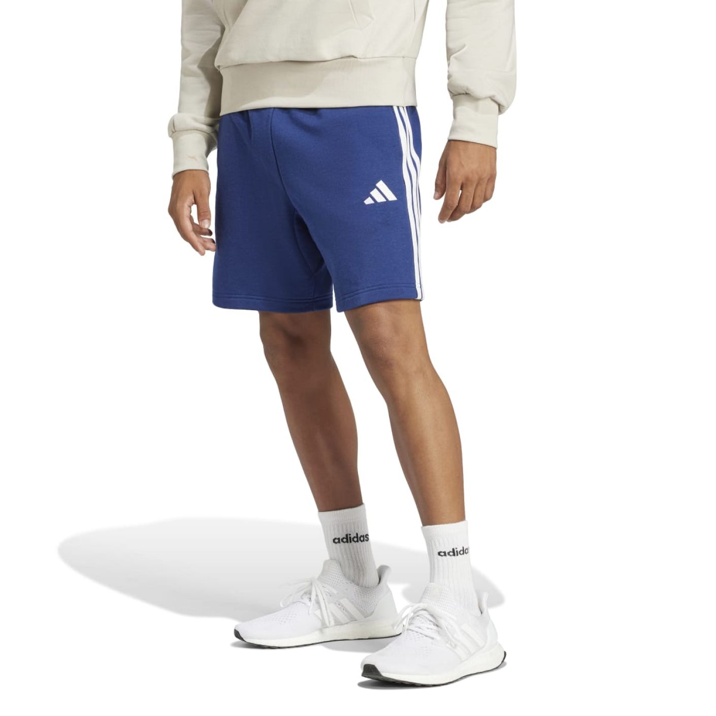 Adidas Short Essential 3-Streifen French Terry Blau für Herren