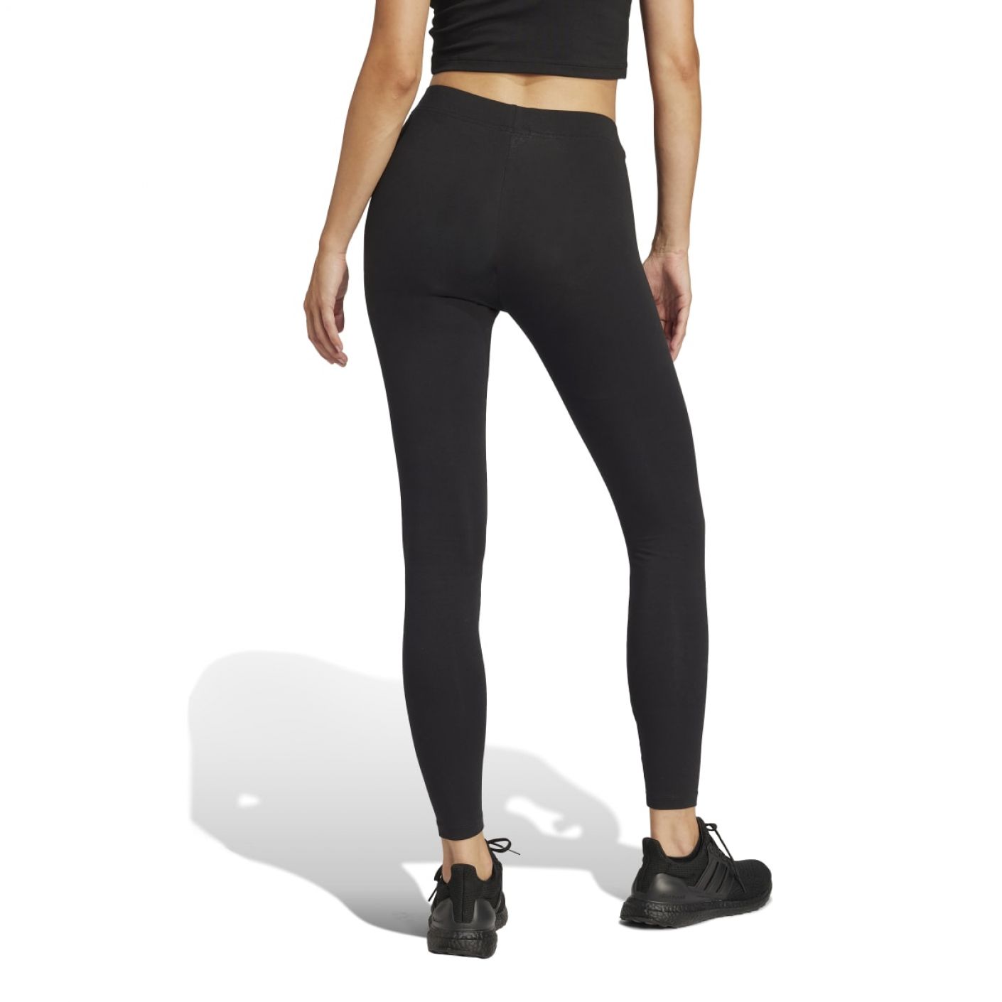 Adidas Leggings Essentials Linear Cotton Neri da Donna