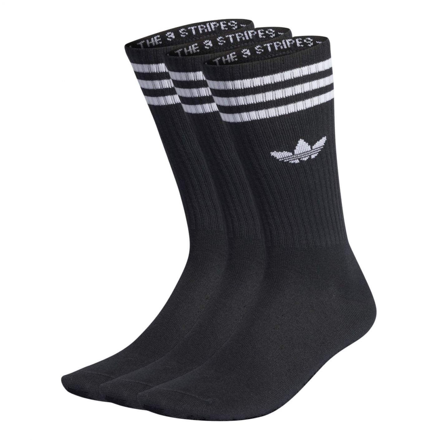 Adidas Calze Solid Crew Nere 3 Paia