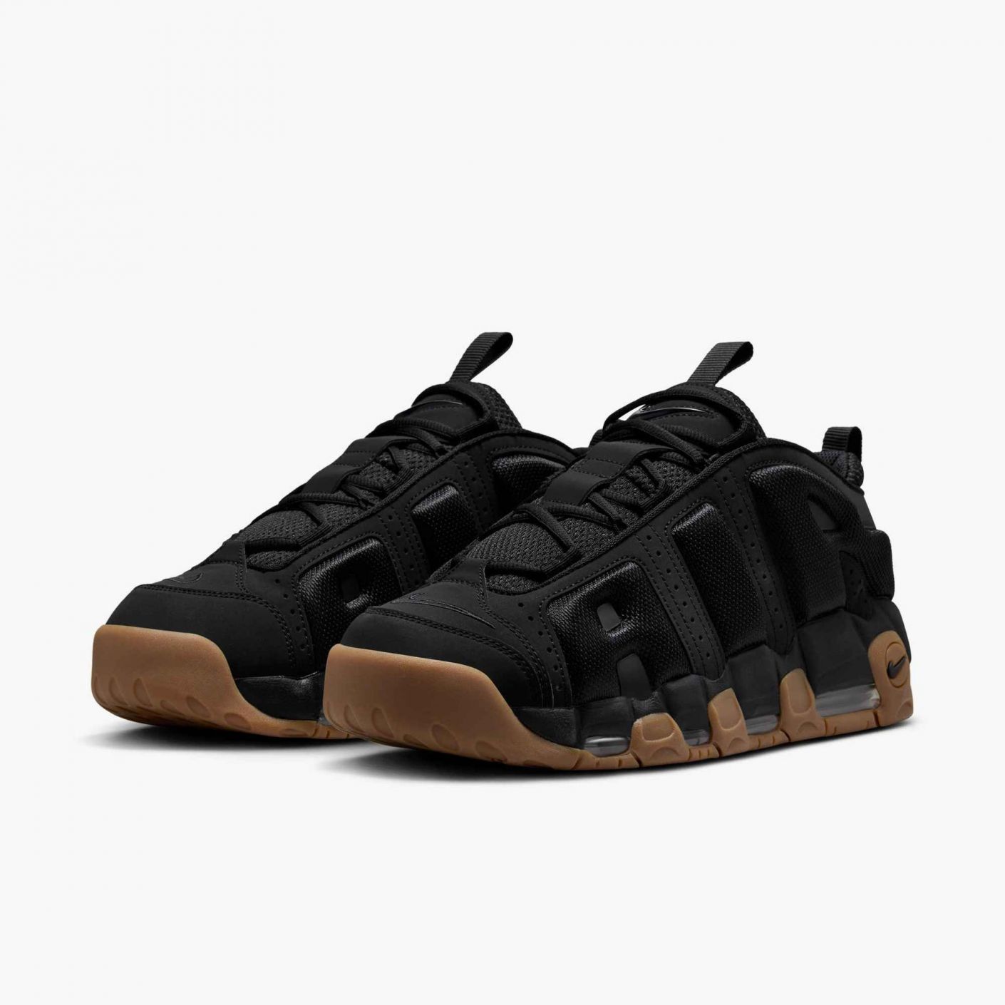 Nike Air More Uptempo Low Nere da Uomo