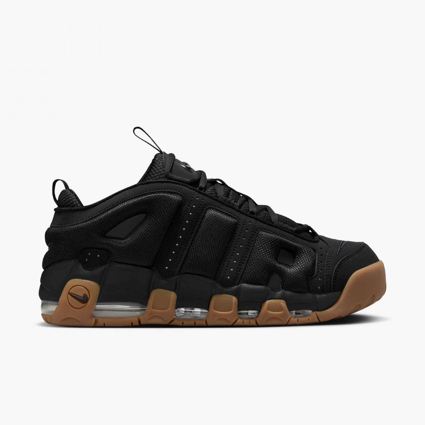 Nike Air More Uptempo Low Nere da Uomo