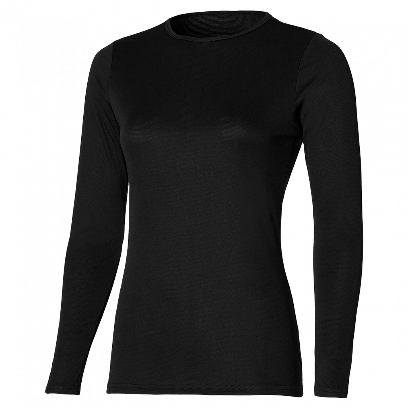 Mizuno Breath Thermo Thermo-Oberteil mit Rundhalsausschnitt für Damen in Schwarz