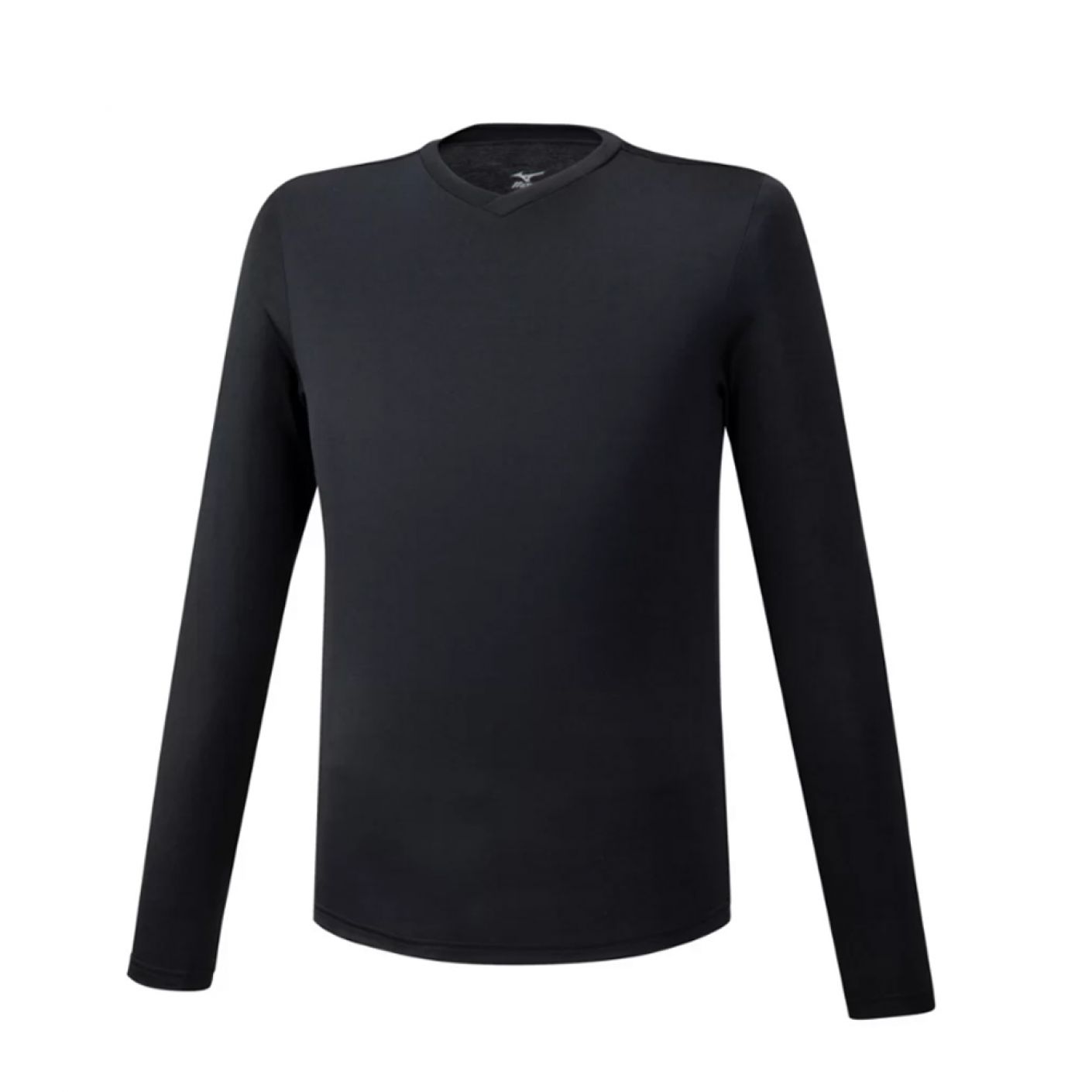 Mizuno Breath Thermo V-Neck Herren Thermoshirt in Schwarz