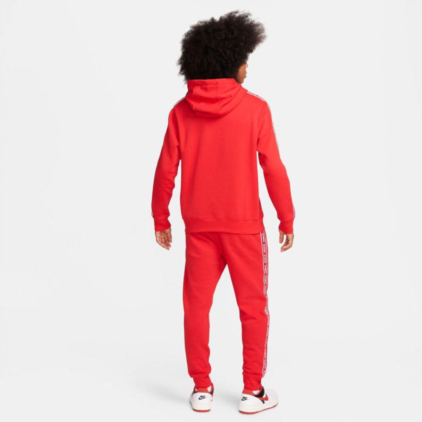 Nike Club Fleece Tuta con Cappuccio e grafica Rossa da Uomo