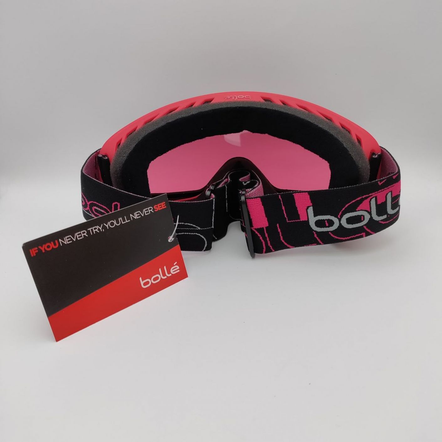 Bollé Maschera Sci Schuss Shiny Pink Lente Vermillon Gun Cat.S2