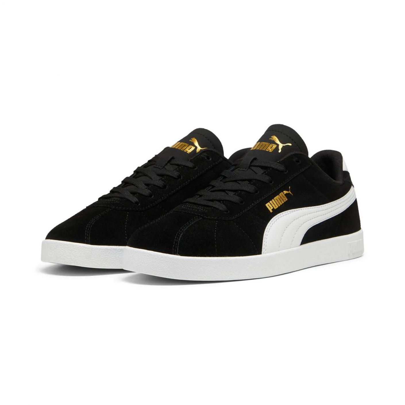 Puma Club II Black/White/Gold da Uomo