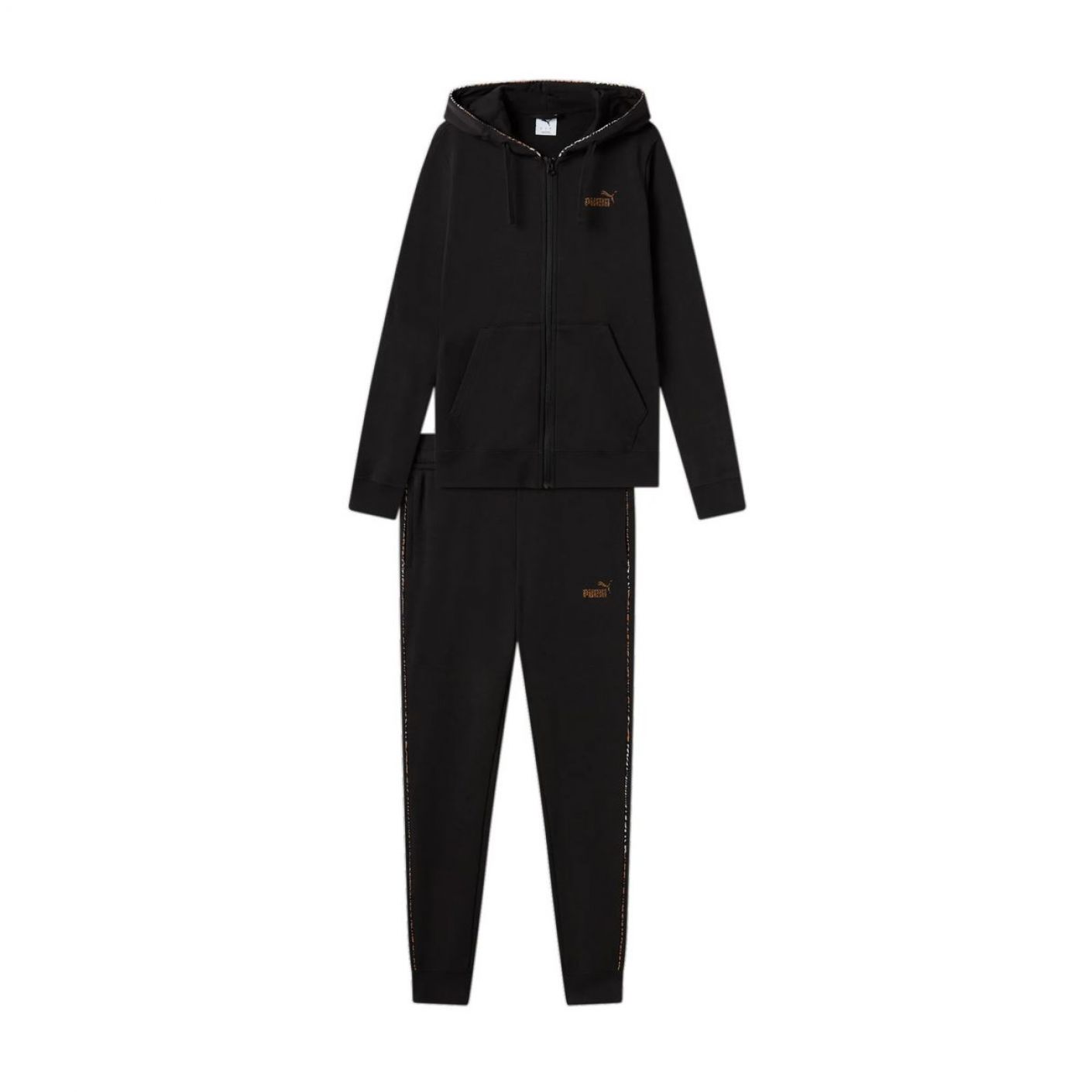 Puma Ess+ Animal FZ Damen Trainingsanzug Schwarz