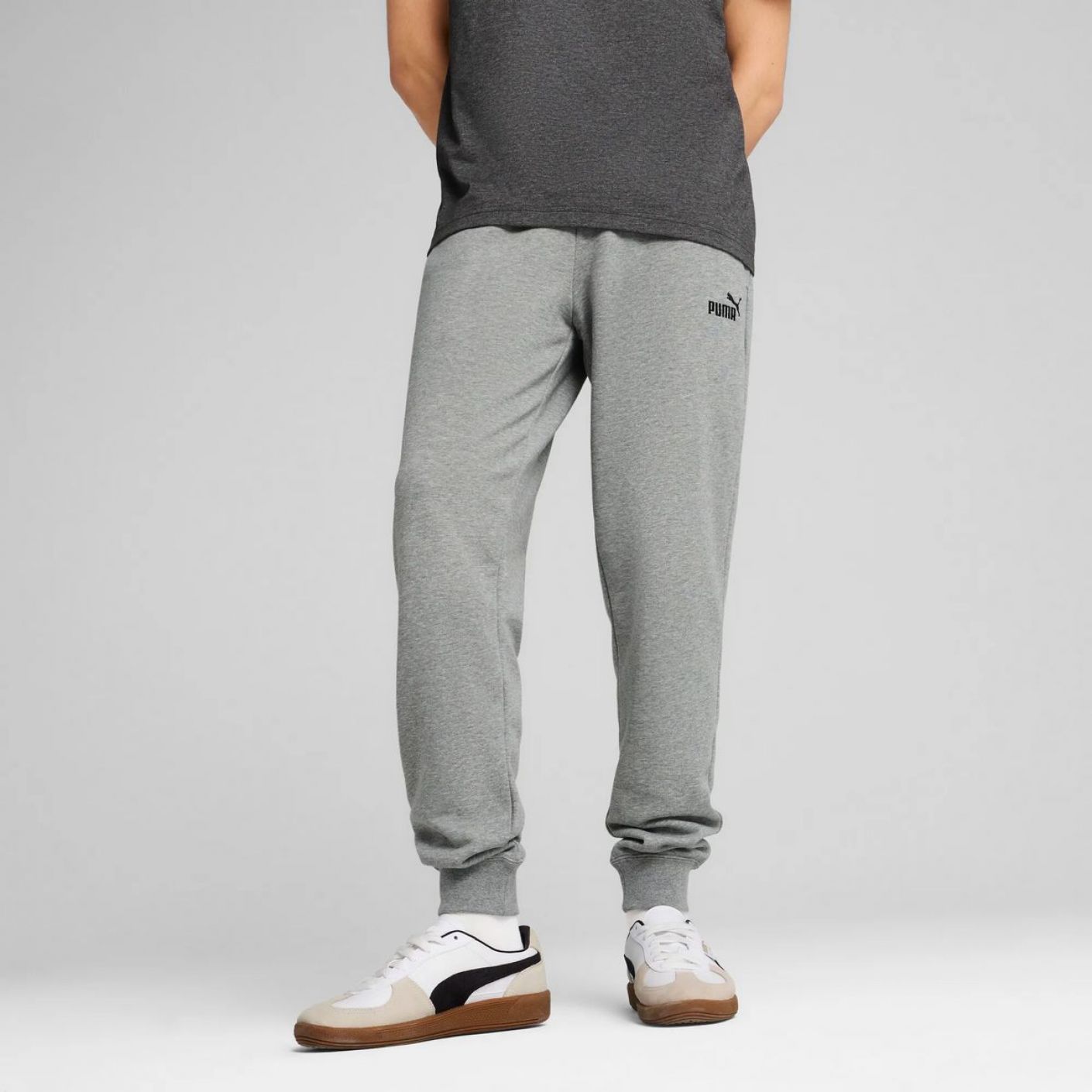 Puma Pantaloni Ess N.1 Logo Grigi da Uomo